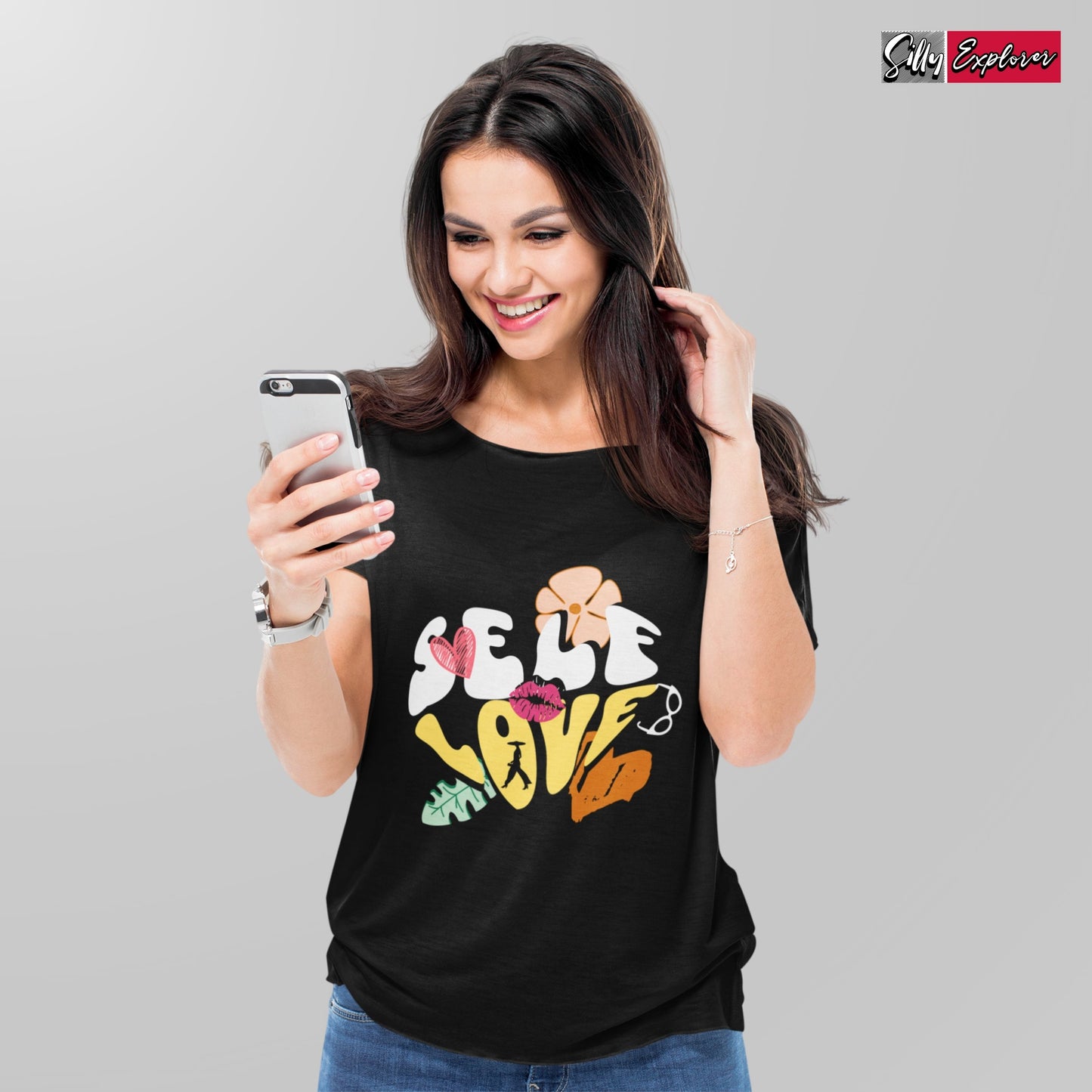 SillyExplorer_Classic_Crewneck_T-Shirt__Black_Self_Love