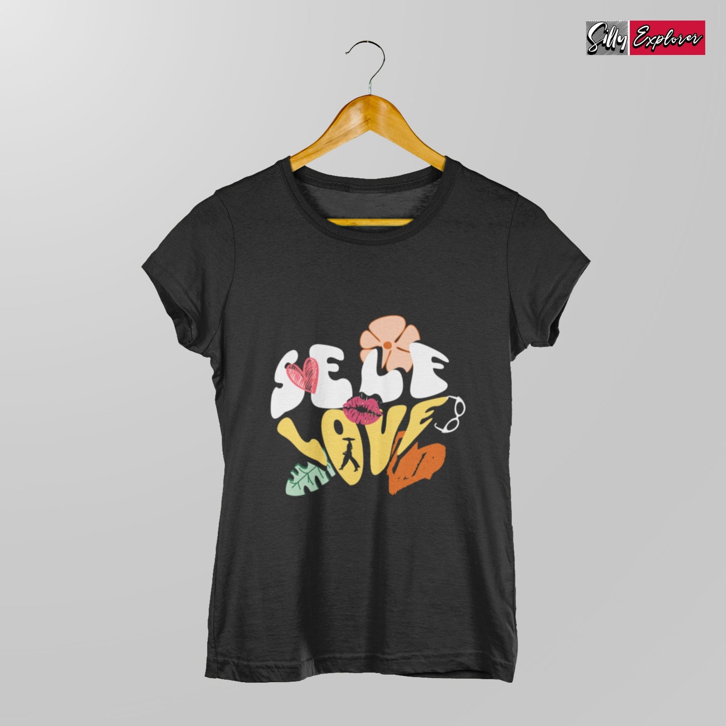 SillyExplorer_Classic_Crewneck_T-Shirt__Black_Self_Love