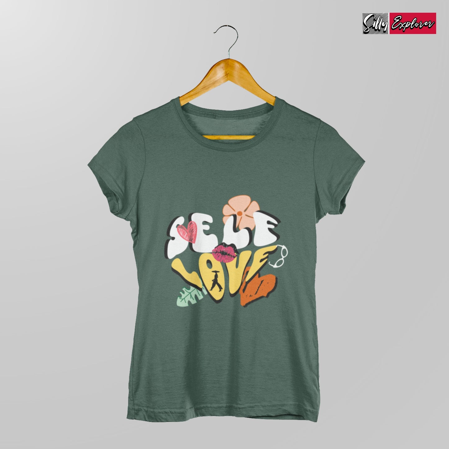 SillyExplorer_Classic_Crewneck_T-Shirt__Green_Self_Love