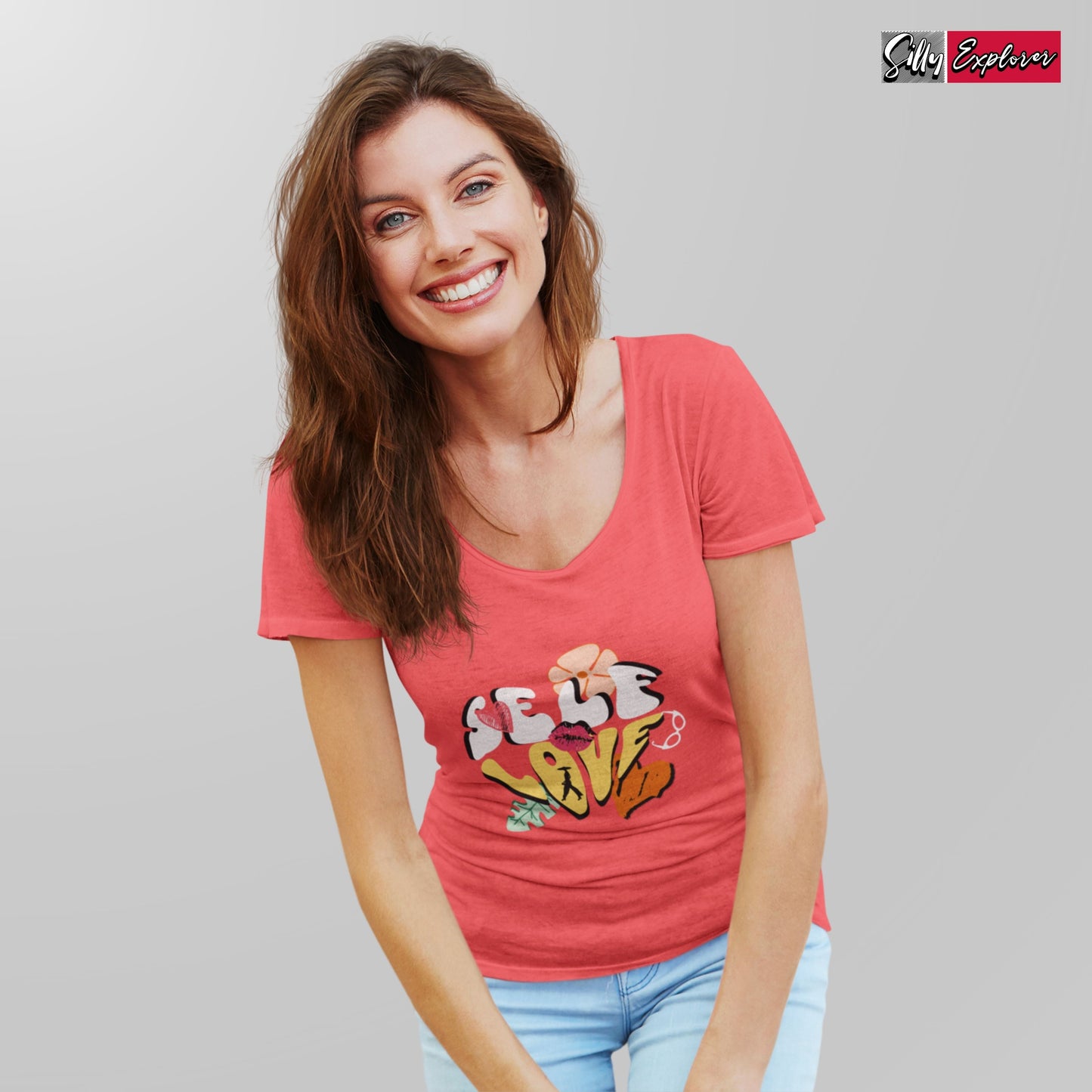 SillyExplorer_Classic_Crewneck_T-Shirt__Red_Self_Love