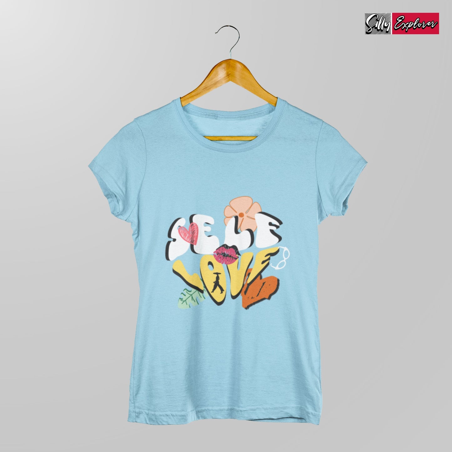 SillyExplorer_Classic_Crewneck_T-Shirt__Sky_Blue_Self_Love