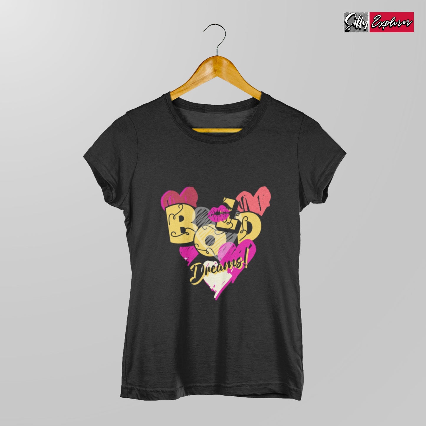 SillyExplorer_Classic_Crewneck_T-Shirt__Black_Bold_Dreams