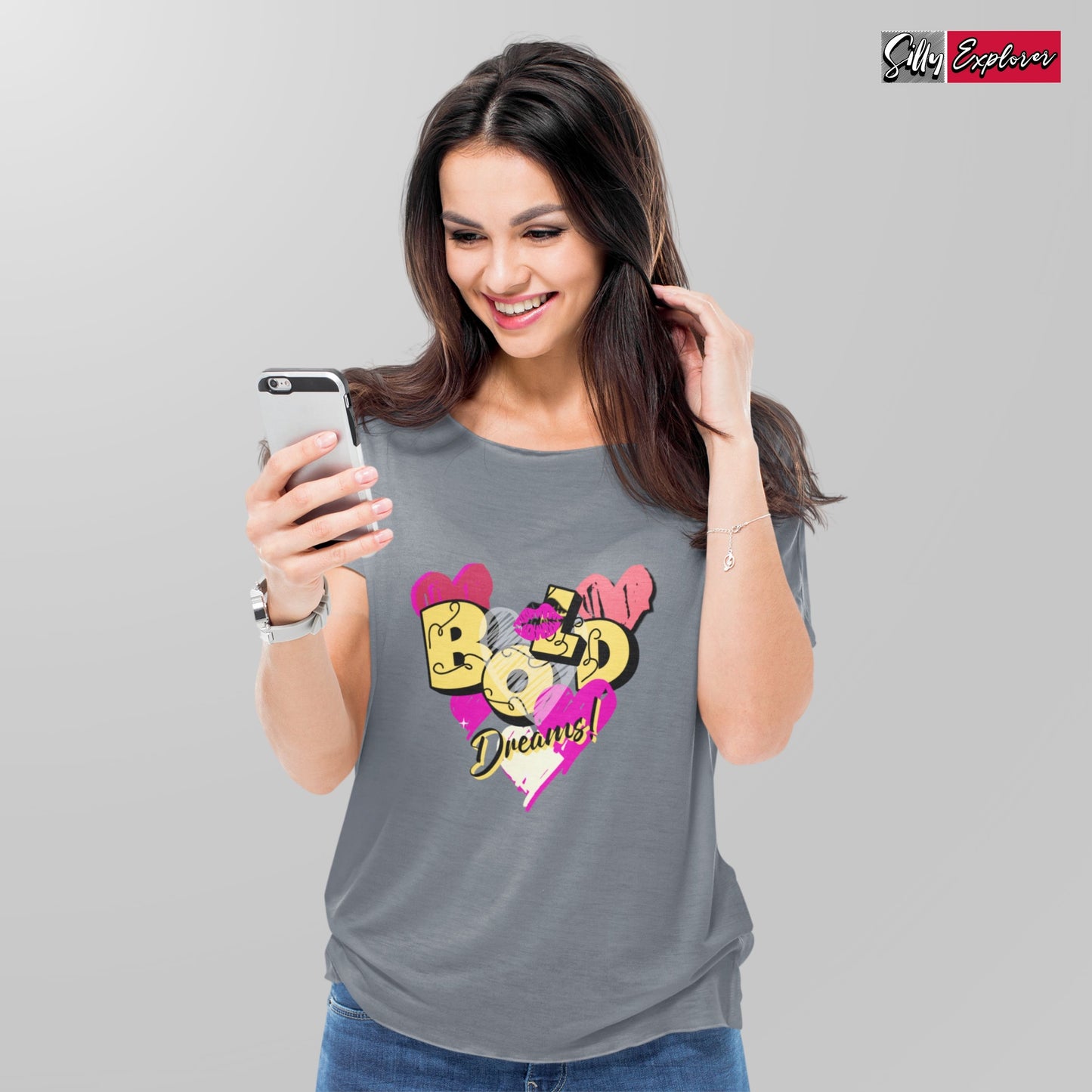 SillyExplorer_Classic_Crewneck_T-Shirt__Charcoal_Bold_Dreams