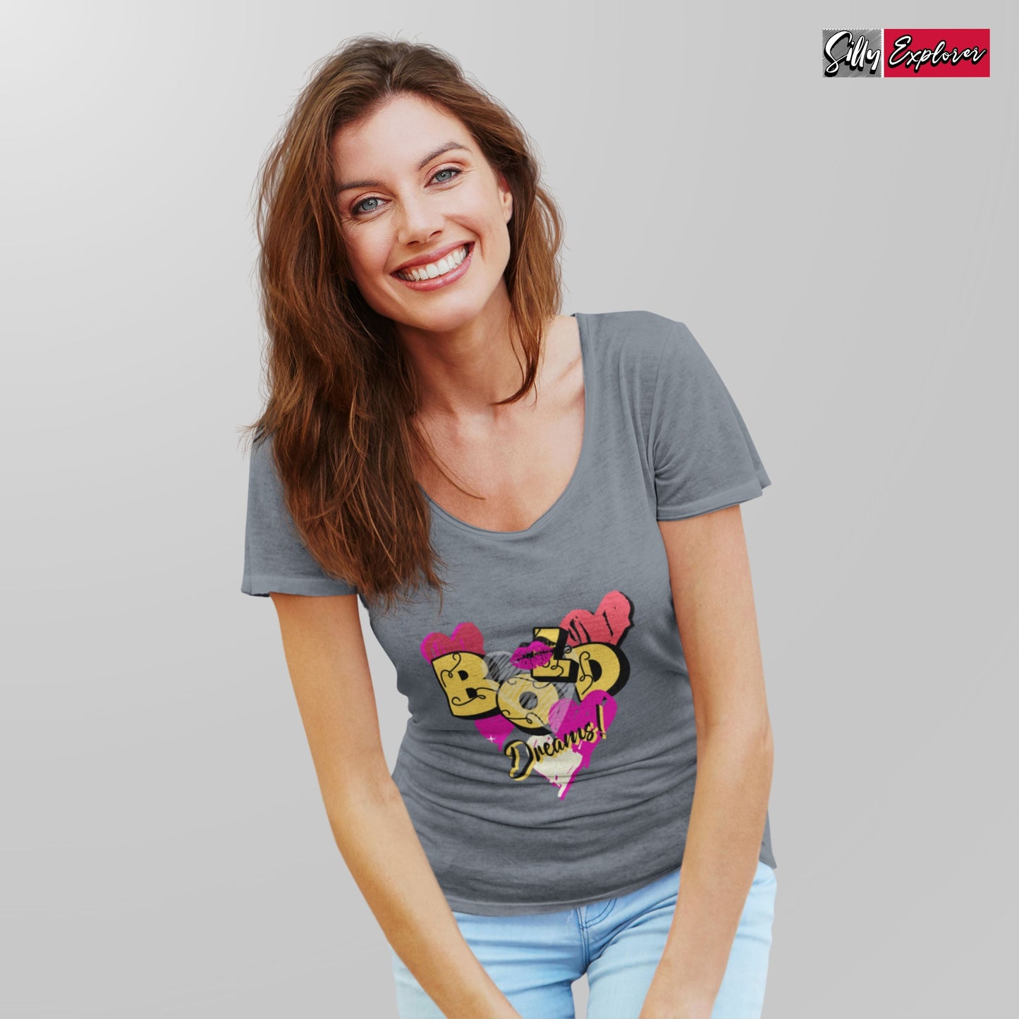 SillyExplorer_Classic_Crewneck_T-Shirt__Charcoal_Bold_Dreams