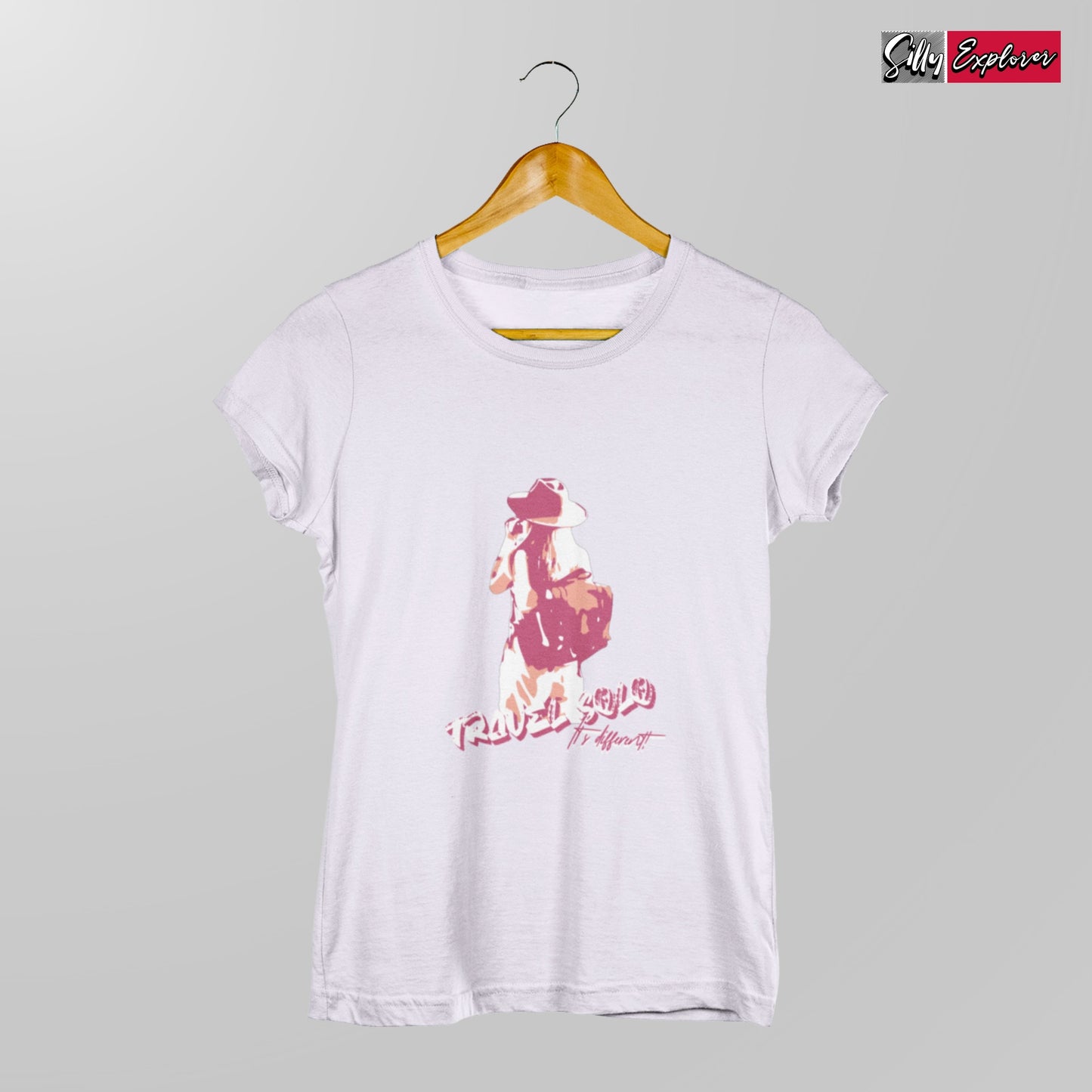 SillyExplorer_Classic_Crewneck_T-Shirt___Light_Pink_Solo_Traveller