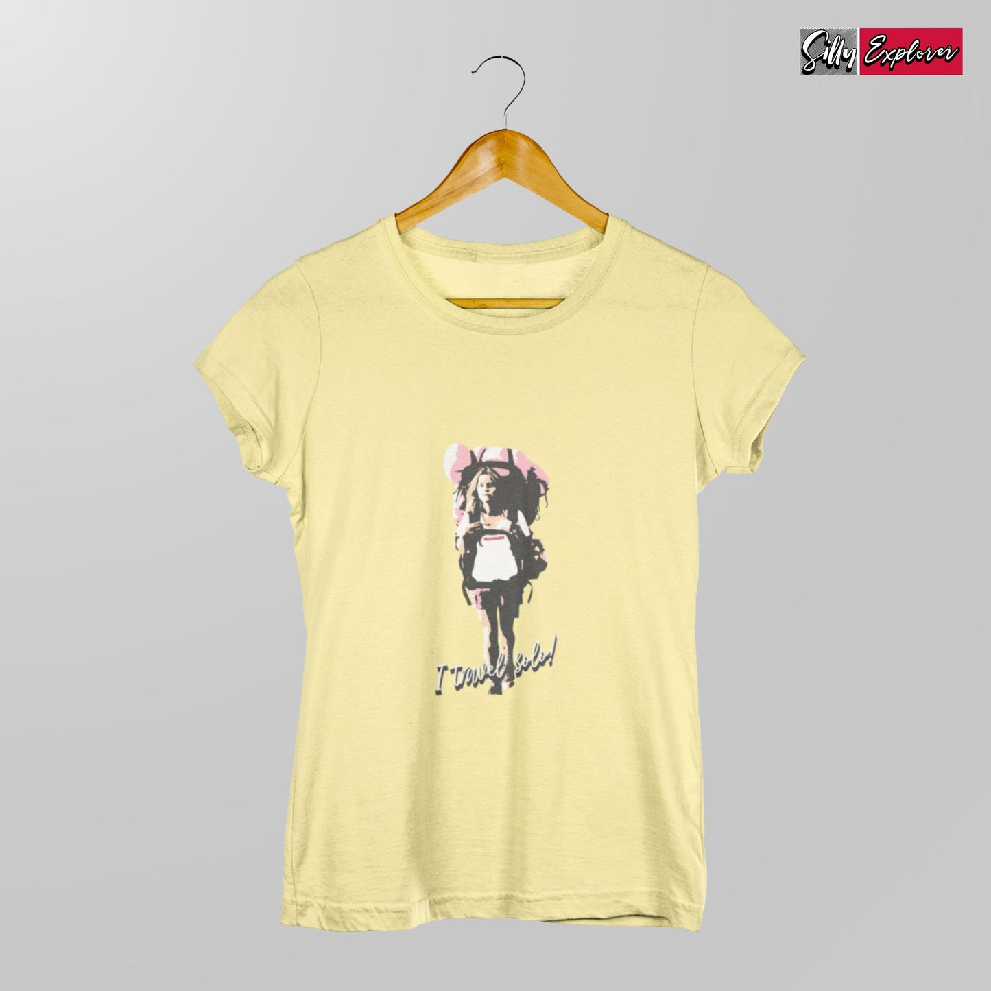 SillyExplorer_Classic_Crewneck_T-Shirt__Yellow_Solo_Backpacker