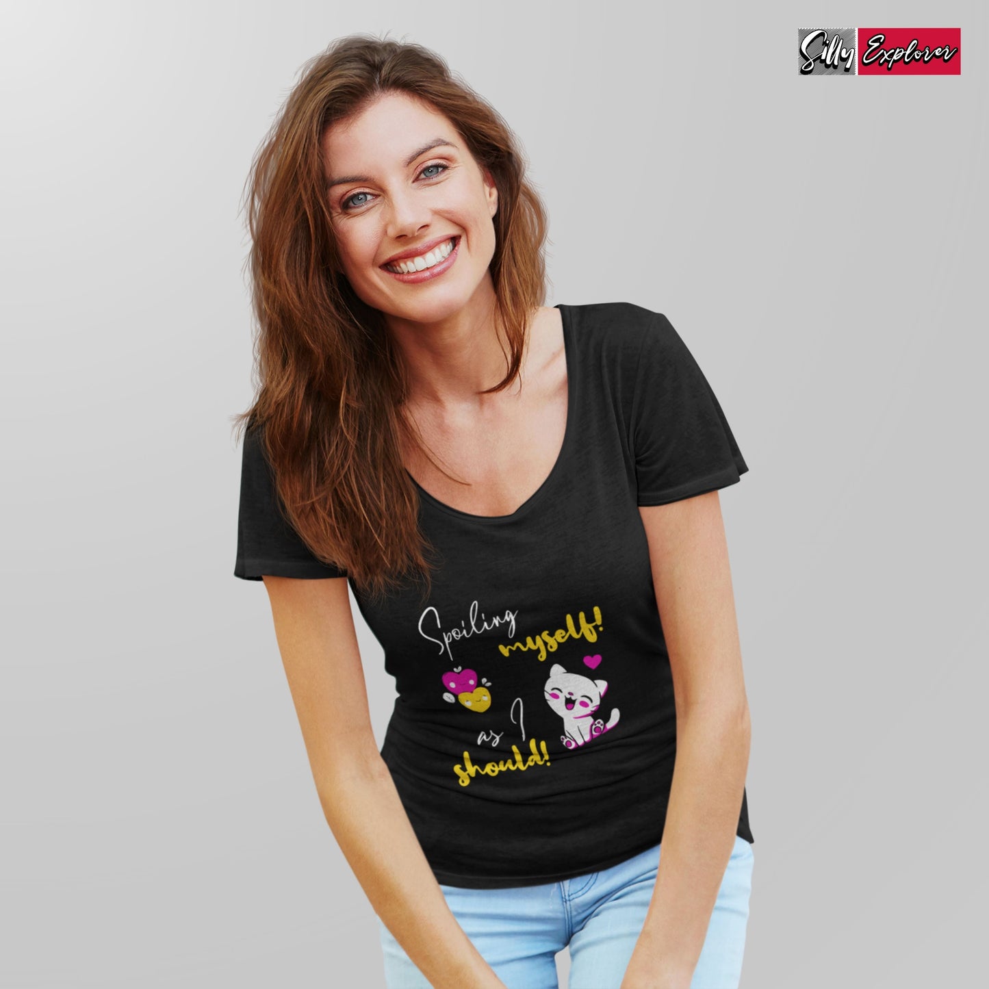 SillyExplorer_Classic_Crewneck_T-Shirt__Black_Spoiling_Myself