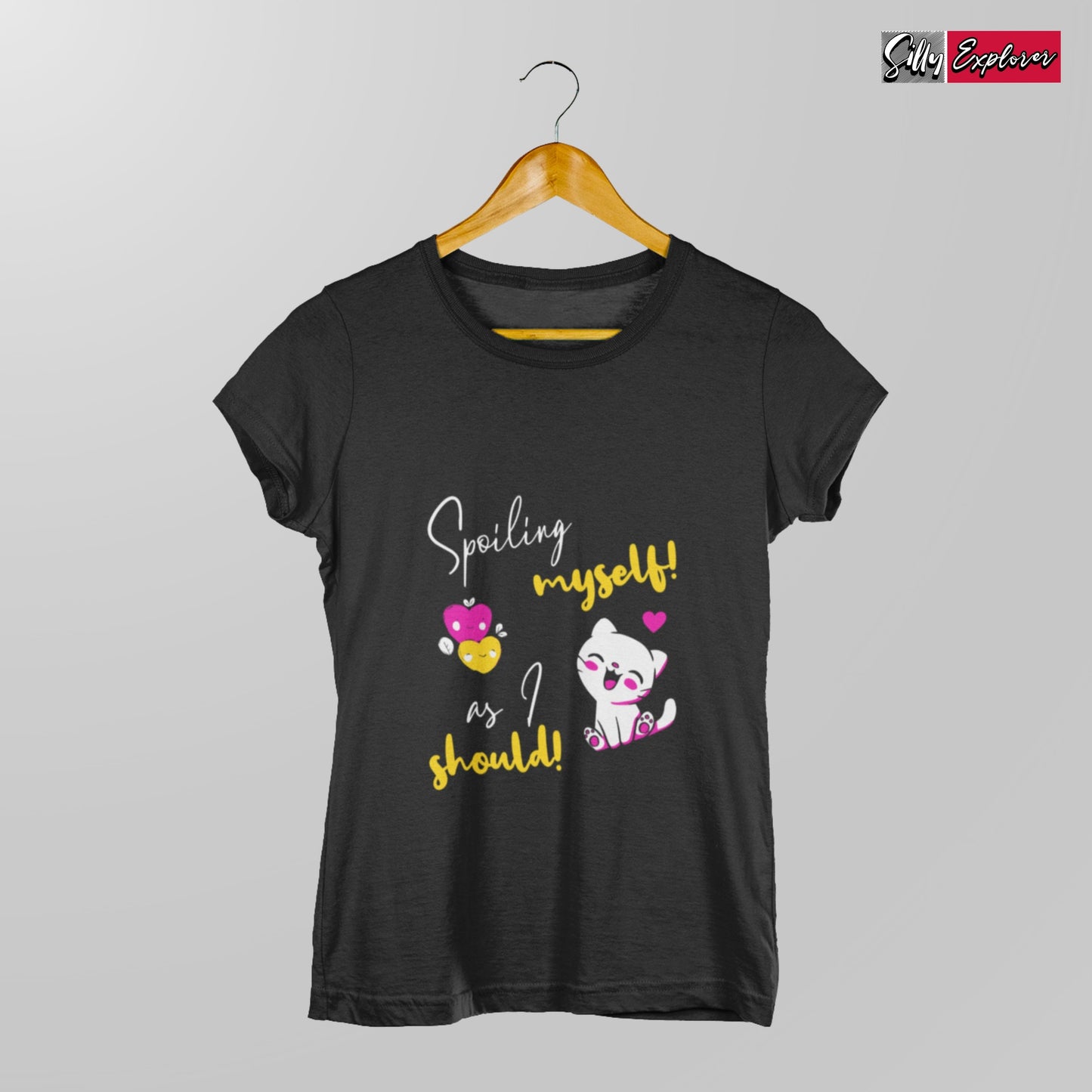 SillyExplorer_Classic_Crewneck_T-Shirt__Black_Spoiling_Myself