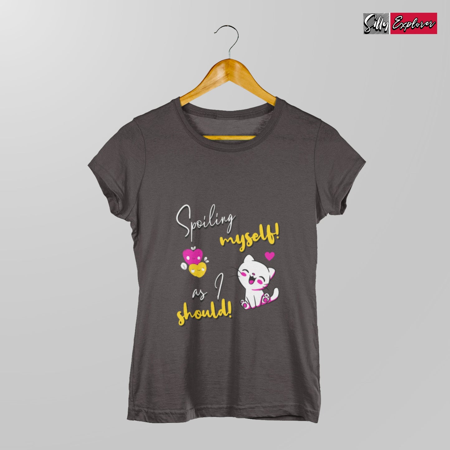 SillyExplorer_Classic_Crewneck_T-Shirt__Coffee_Spoiling_Myself