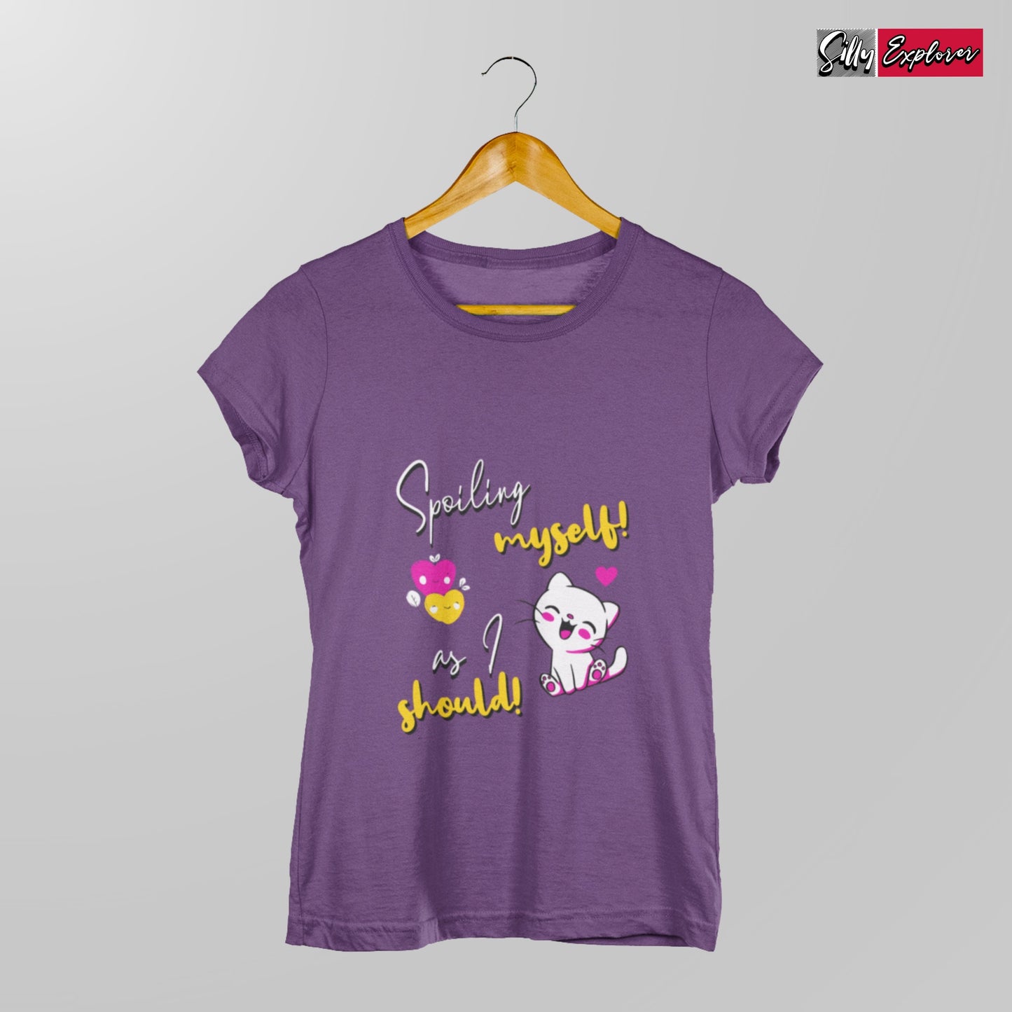 SillyExplorer_Classic_Crewneck_T-Shirt__Purple_Spoiling_Myself