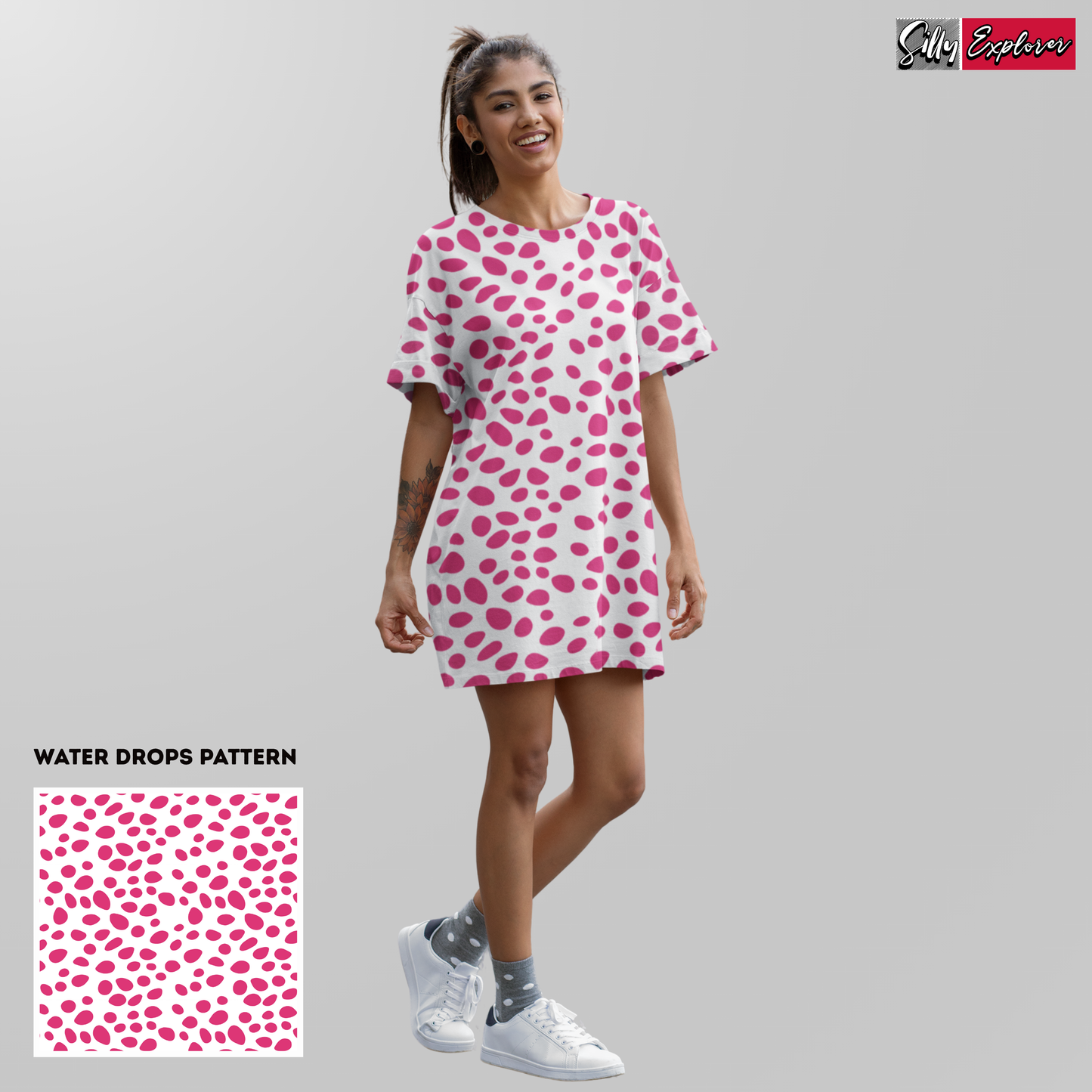 Rosy Drizzle Night Dress