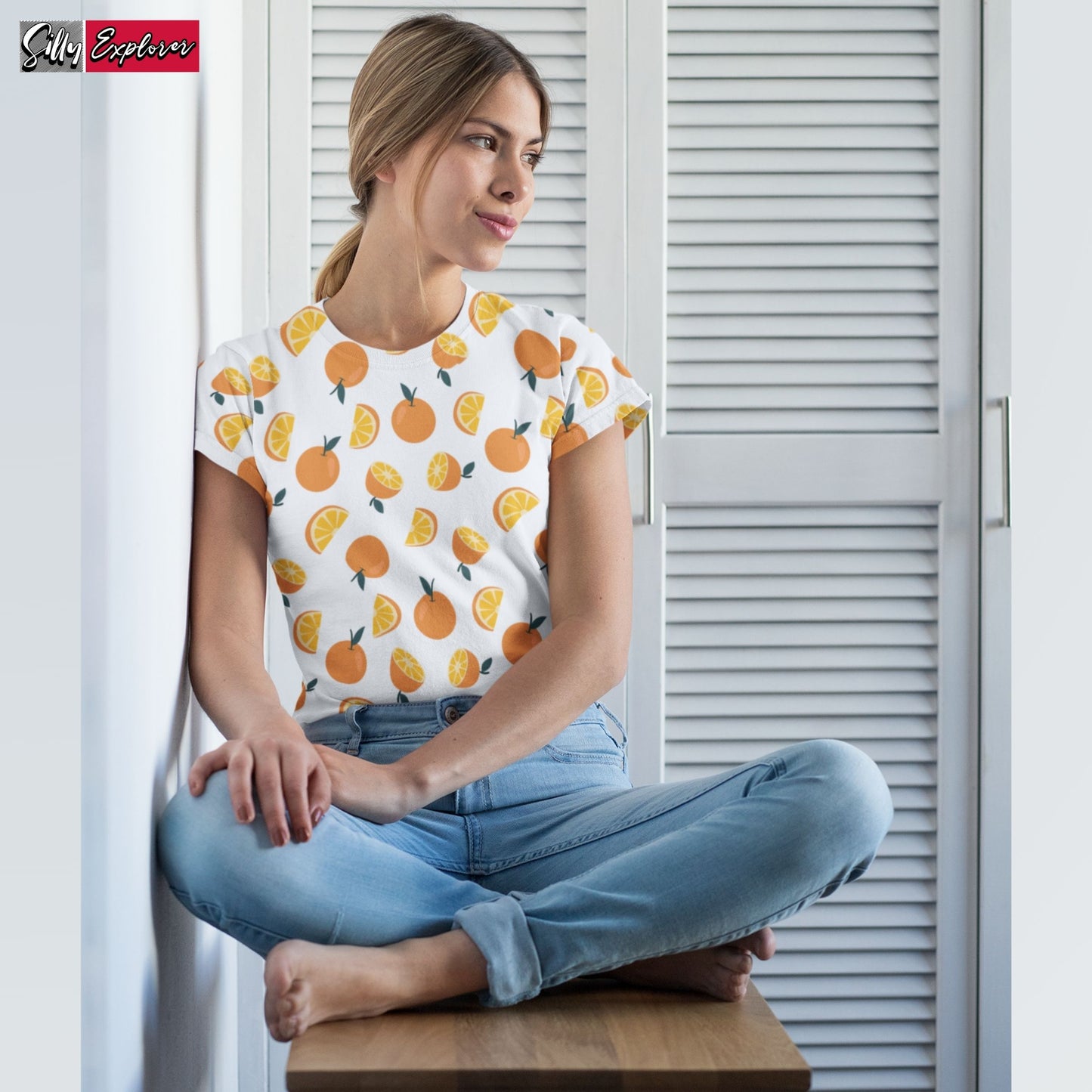 Orange Glow Printed T-Shirt