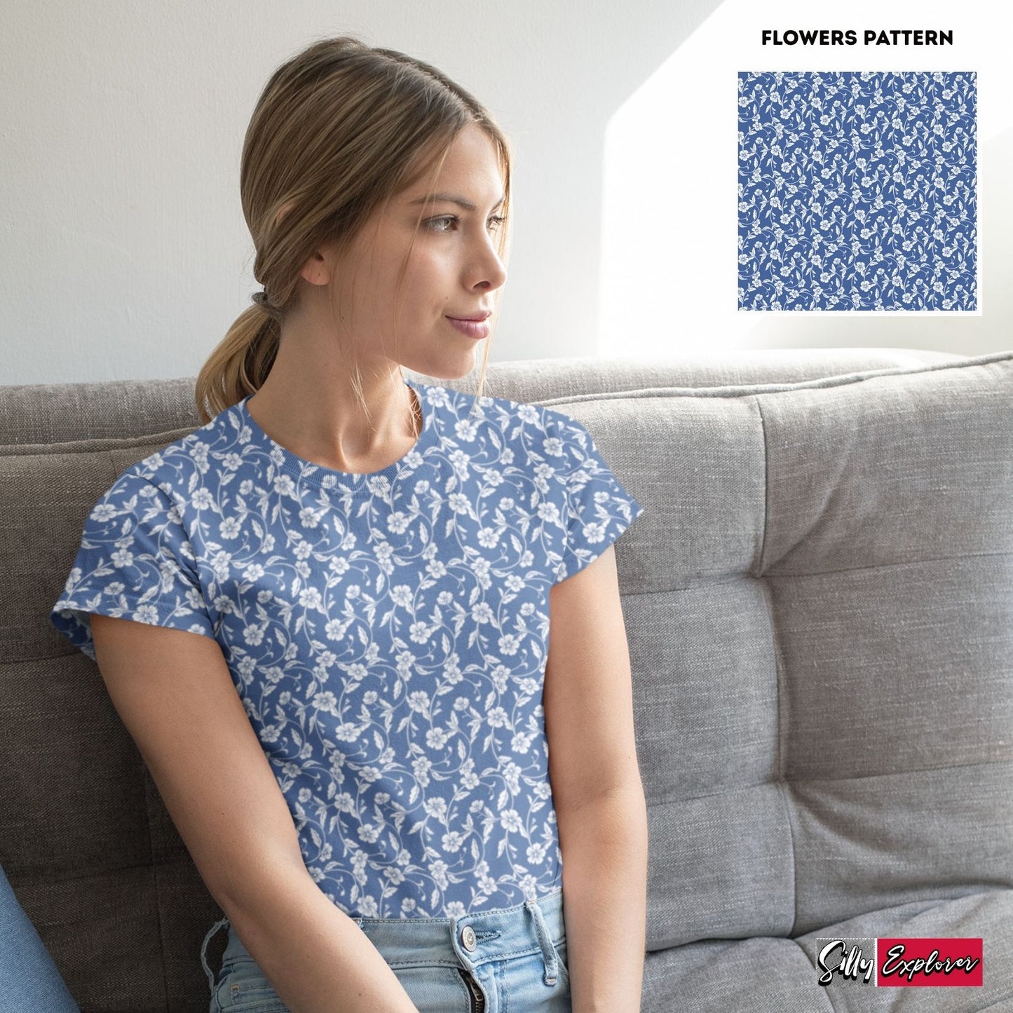 Dreamy Flowers Printed T-Shirt