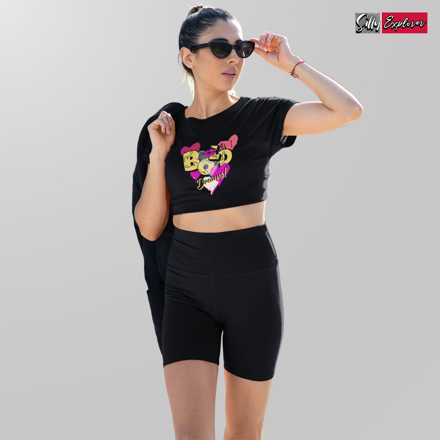 SillyExplorer_Crop_Top__Black_Bold_Dreams