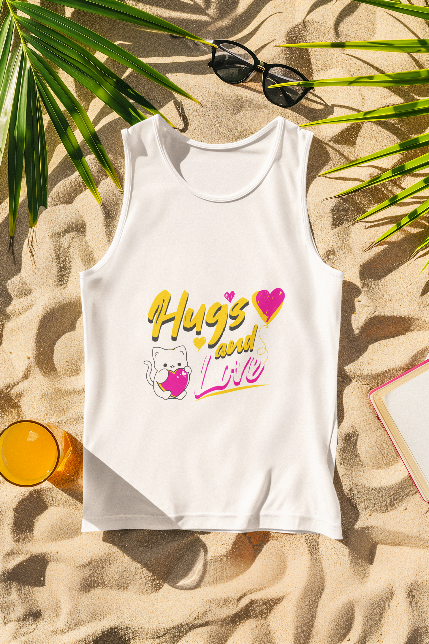 SillyExplorer_Women_Tank_Top__White_Hugs_&_Love