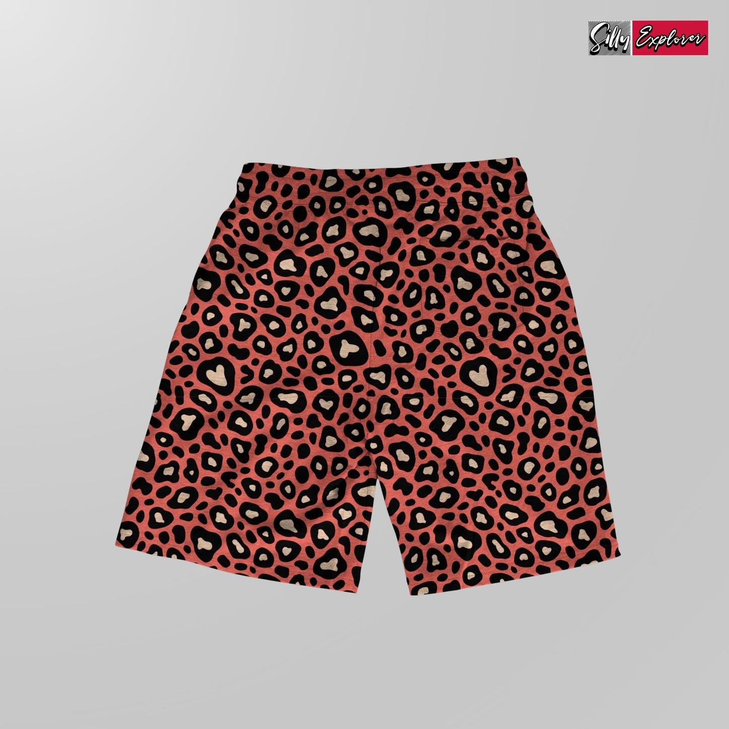SillyExplorer_Printed_Women_Shorts___Coral_Panther_Glide