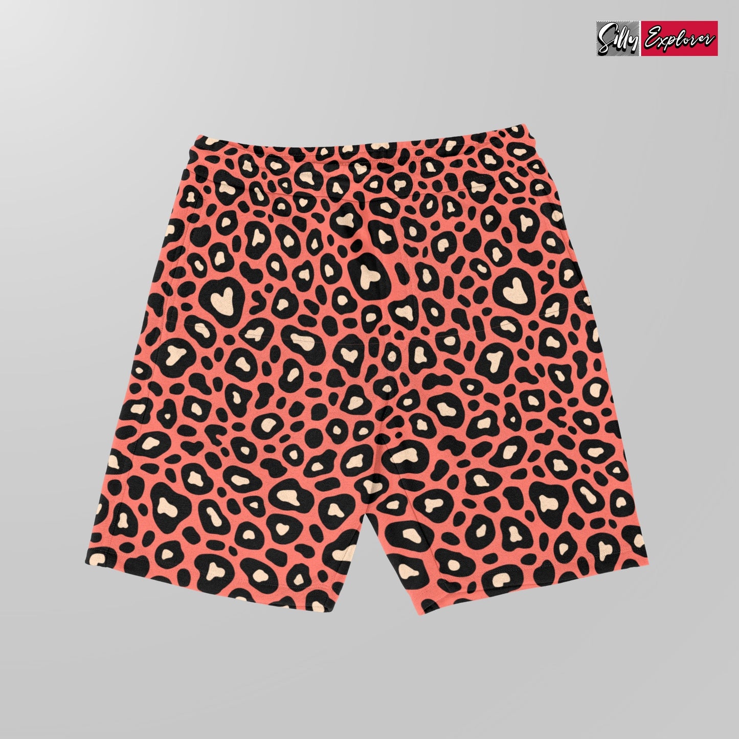 SillyExplorer_Printed_Women_Shorts___Coral_Panther_Glide