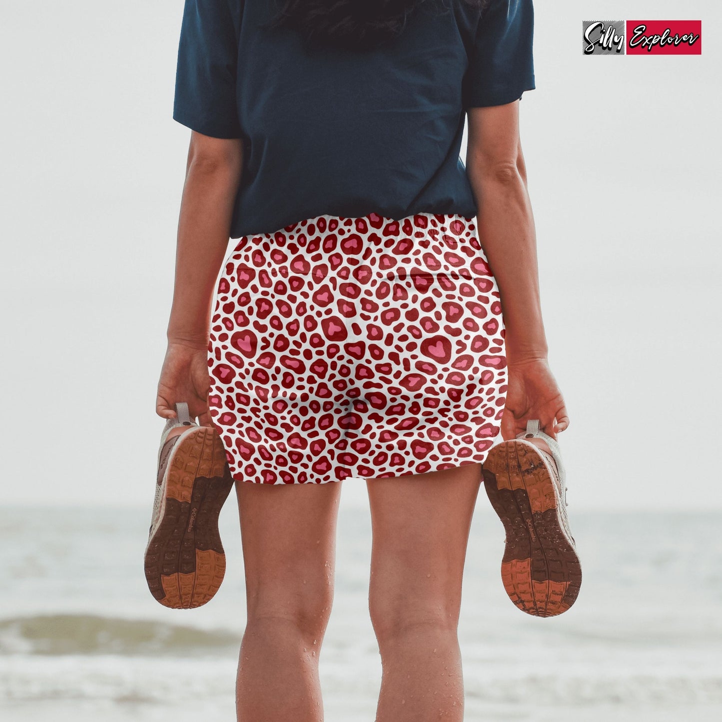 SillyExplorer_Printed_Women_Shorts___White_Panther_Glide