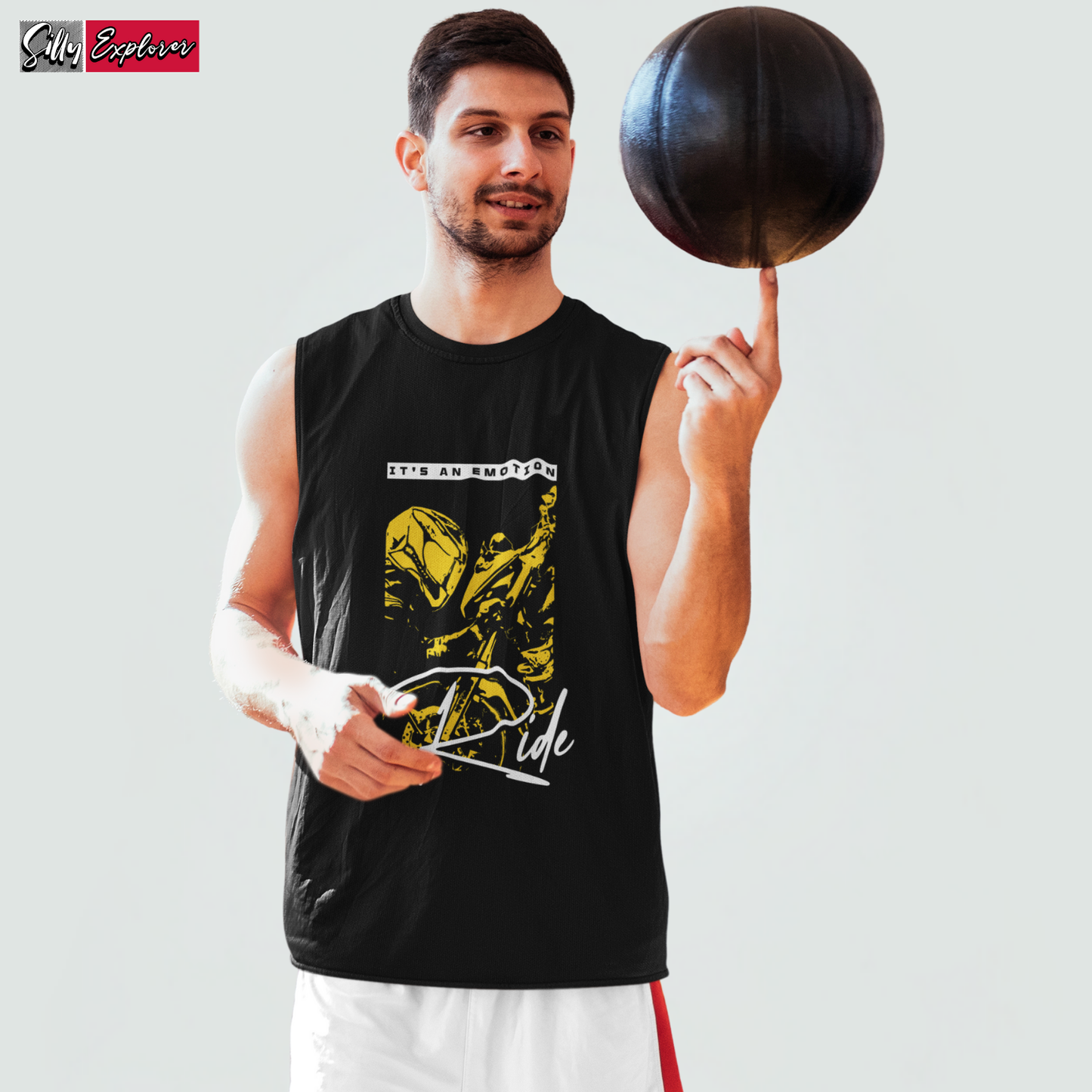 SillyExplorer_Men_Sleeveless_T-Shirt__Black_Ride_Emotions