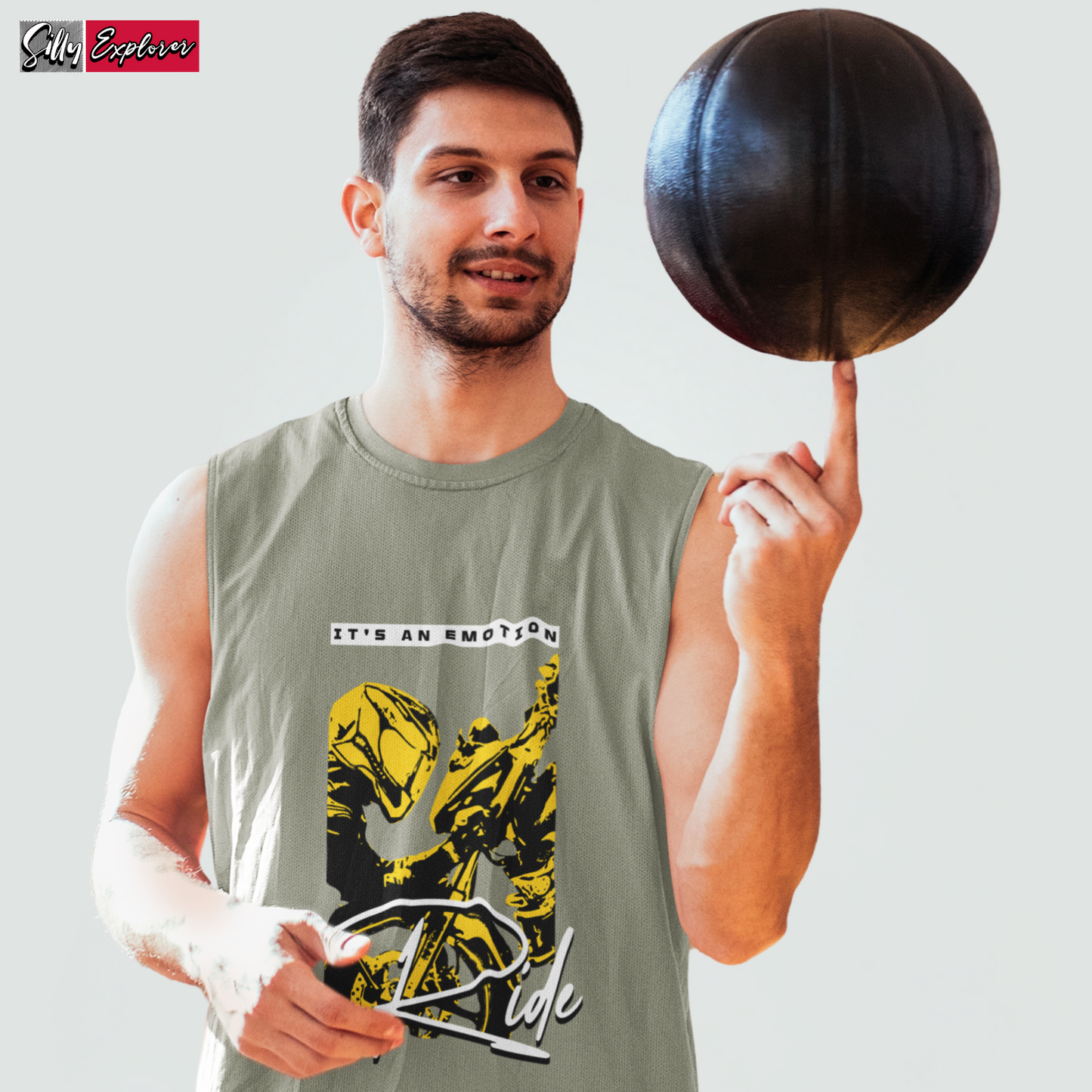 SillyExplorer_Men_Sleeveless_T-Shirt__Charcoal_Ride_Emotions