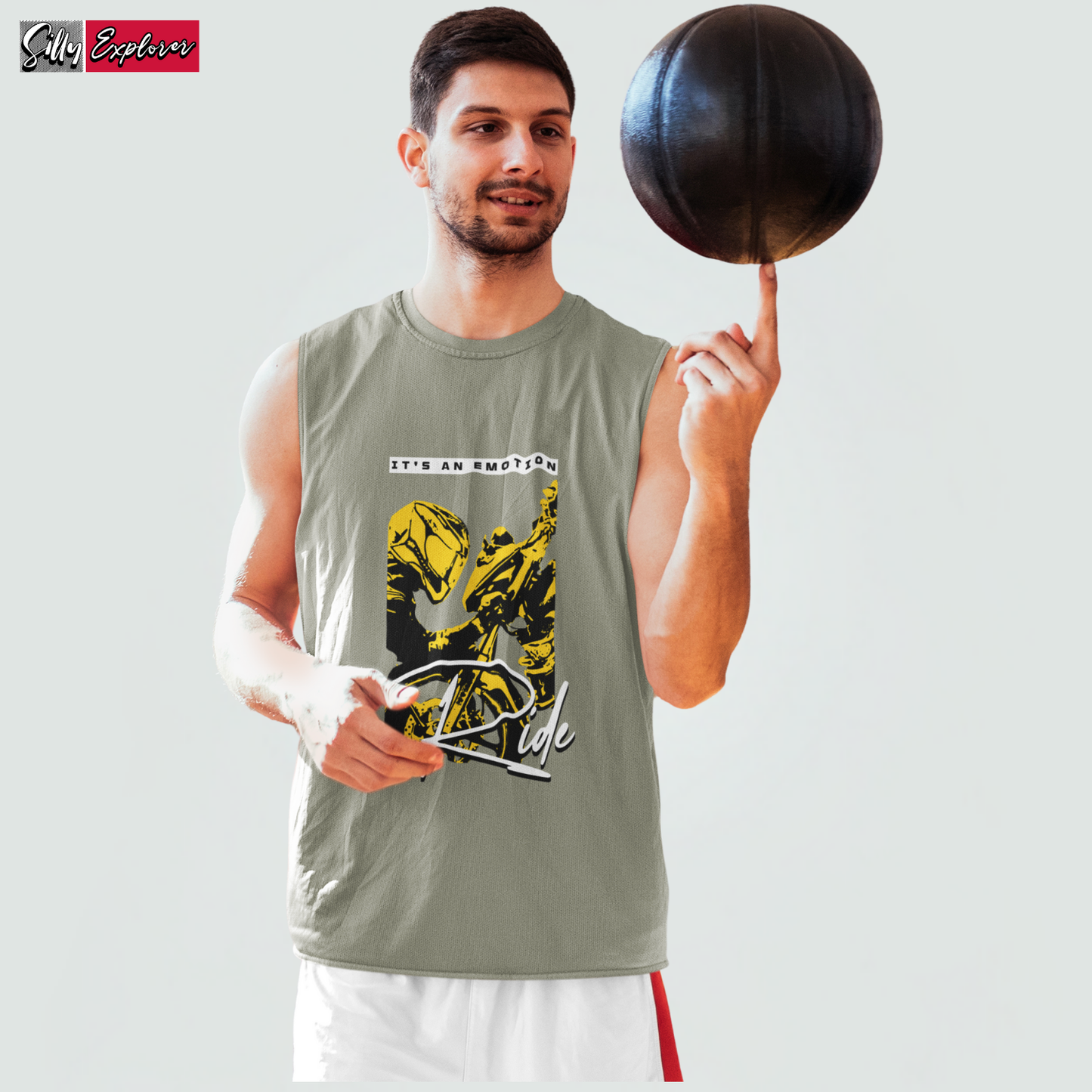 SillyExplorer_Men_Sleeveless_T-Shirt__Charcoal_Ride_Emotions