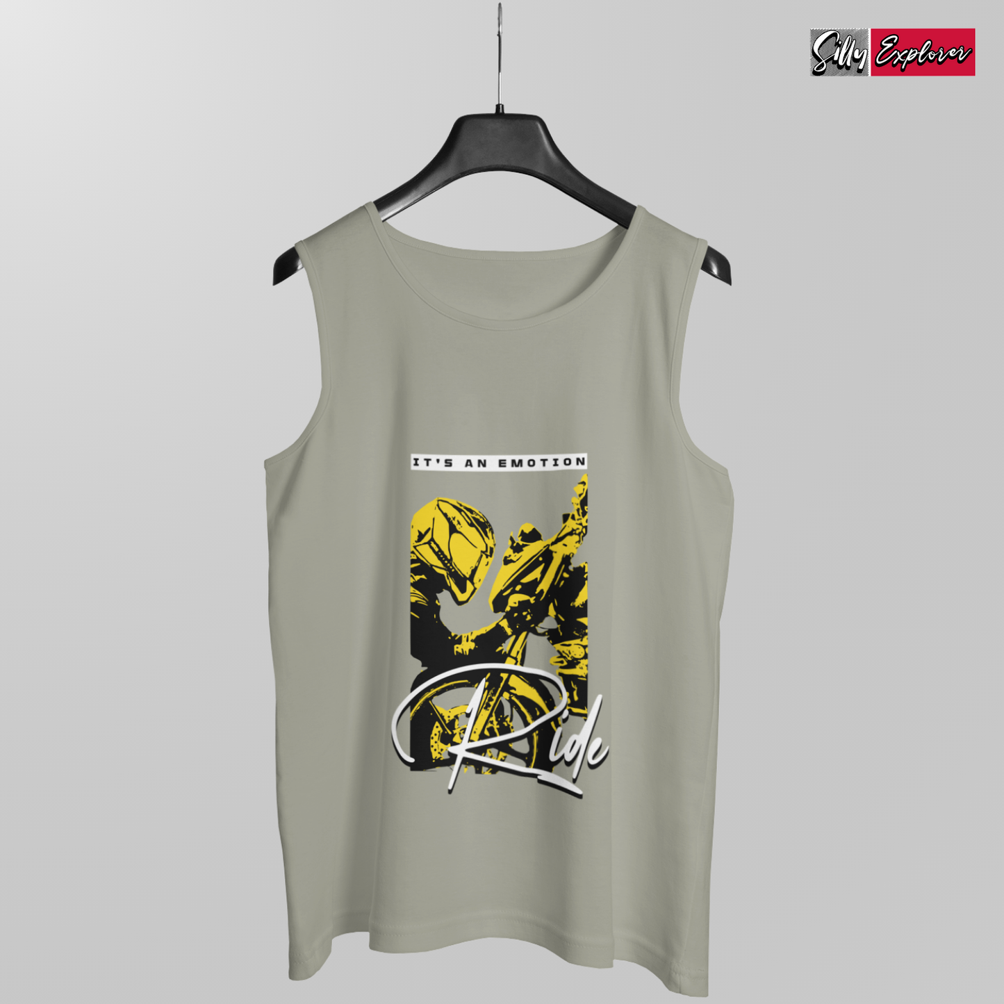 SillyExplorer_Men_Sleeveless_T-Shirt__Charcoal_Ride_Emotions