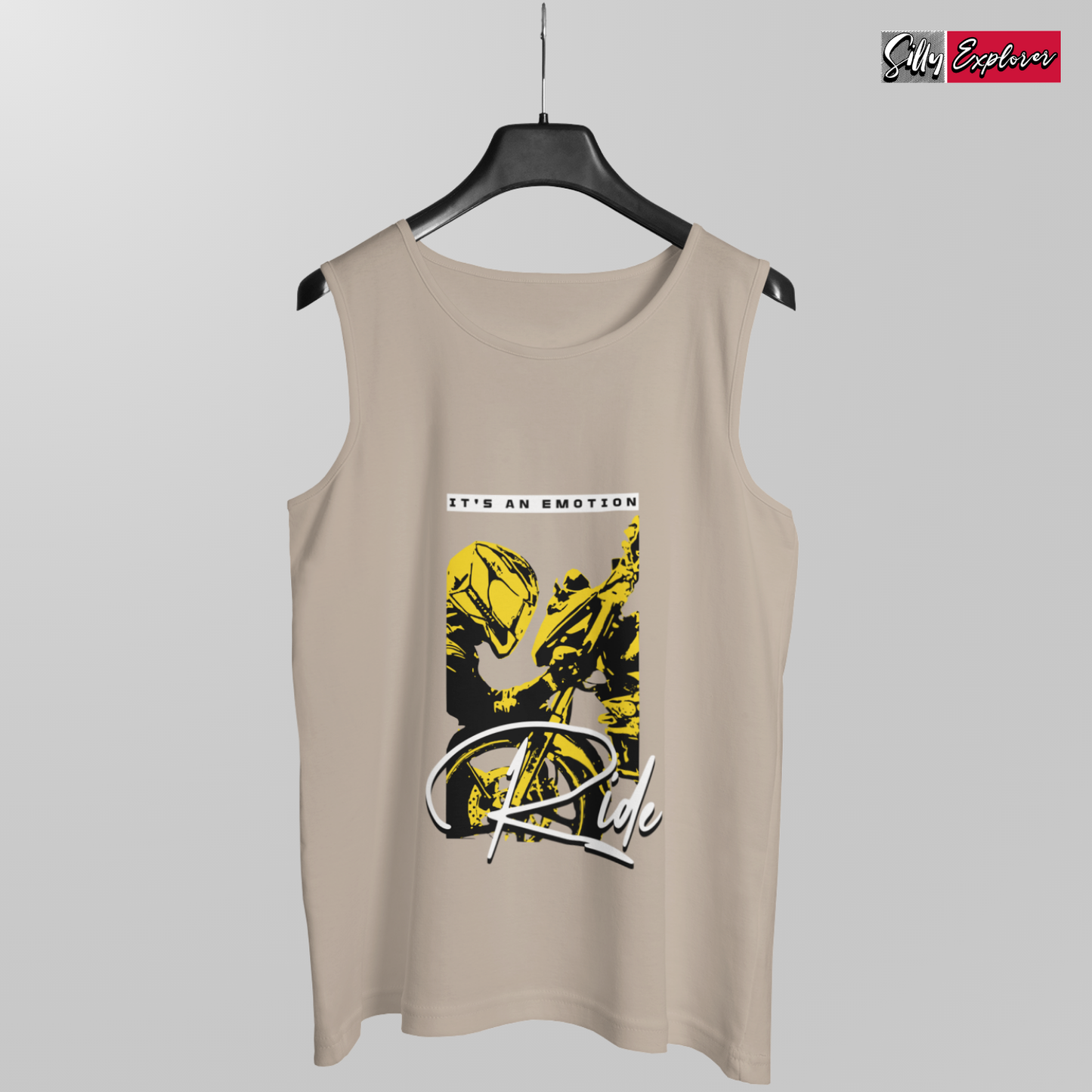 SillyExplorer_Men_Sleeveless_T-Shirt__Grey_Ride_Emotions
