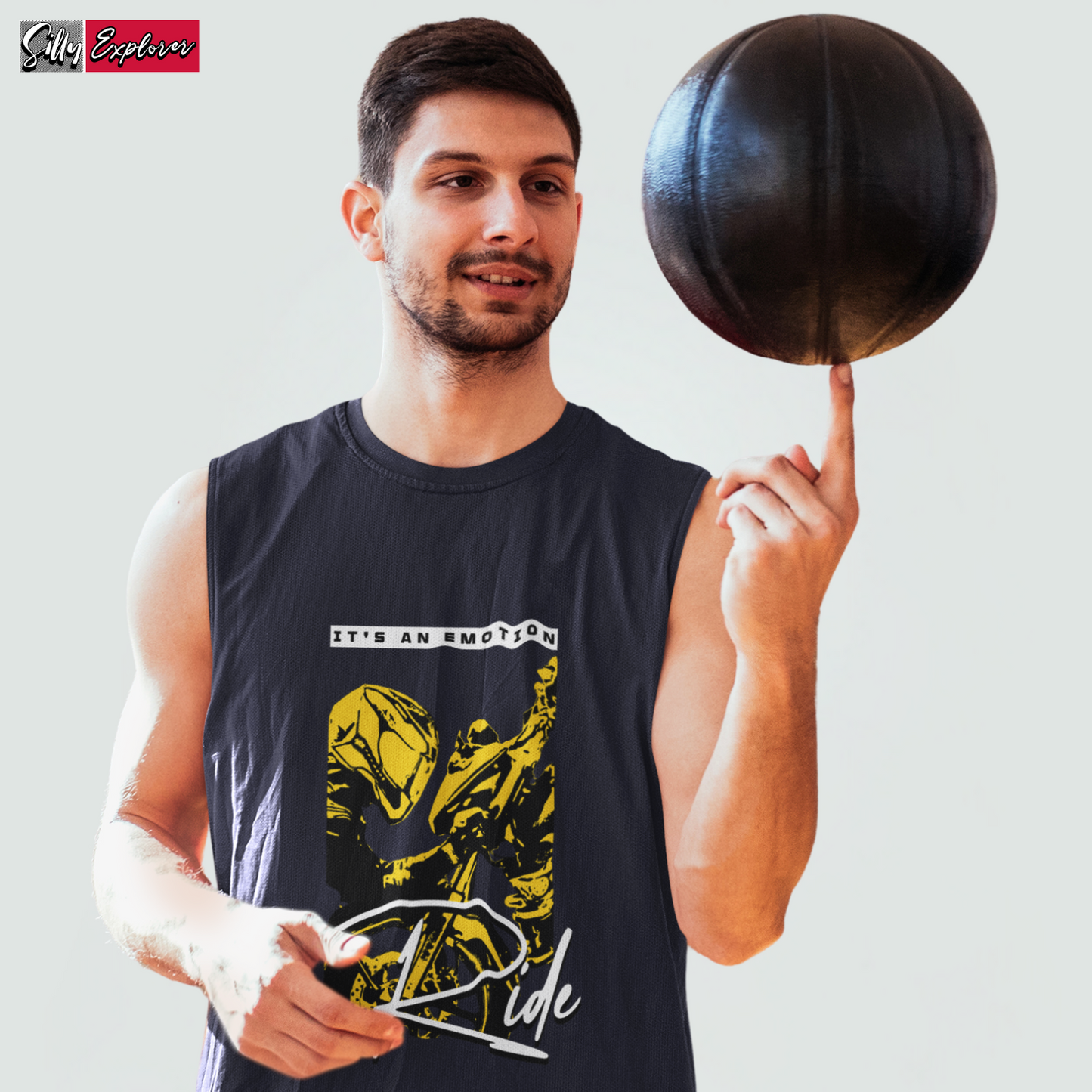 SillyExplorer_Men_Sleeveless_T-Shirt__Navy_Ride_Emotions