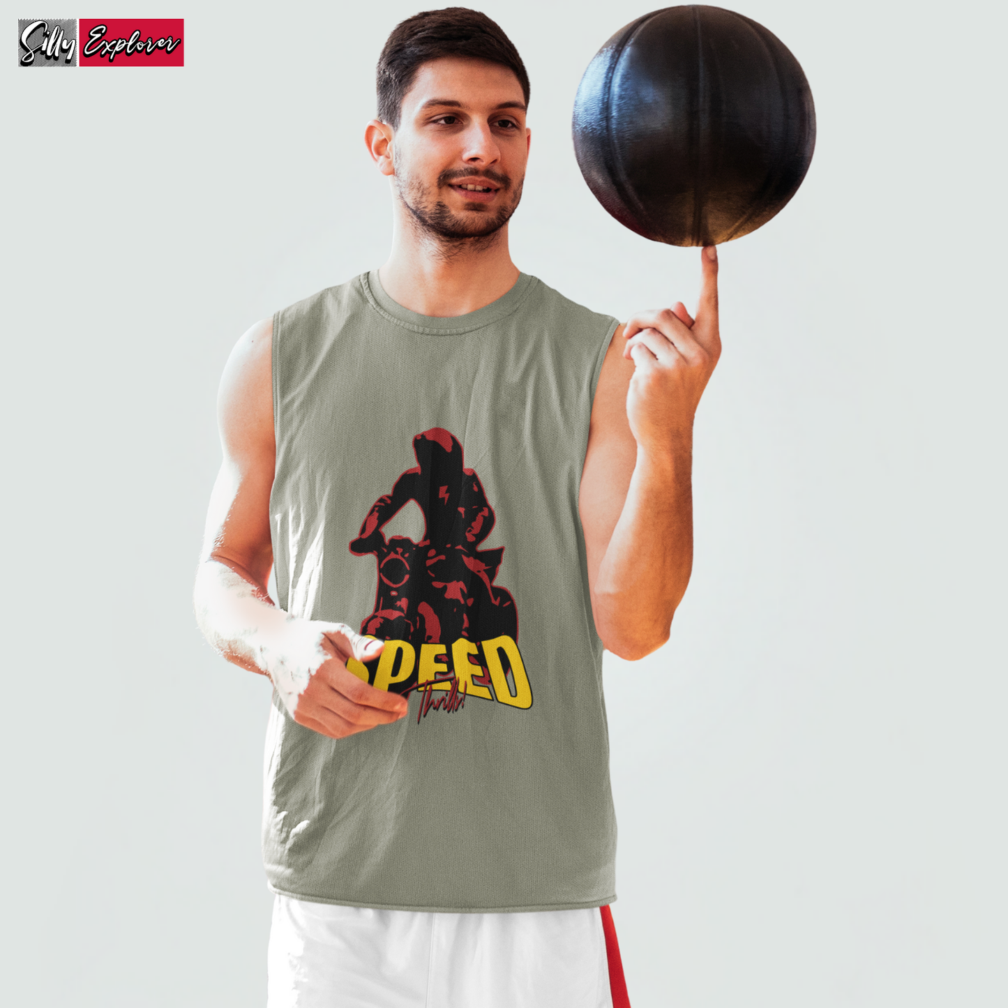 SillyExplorer_Men_Sleeveless_T-Shirt__Charcoal_Speed_Thrills