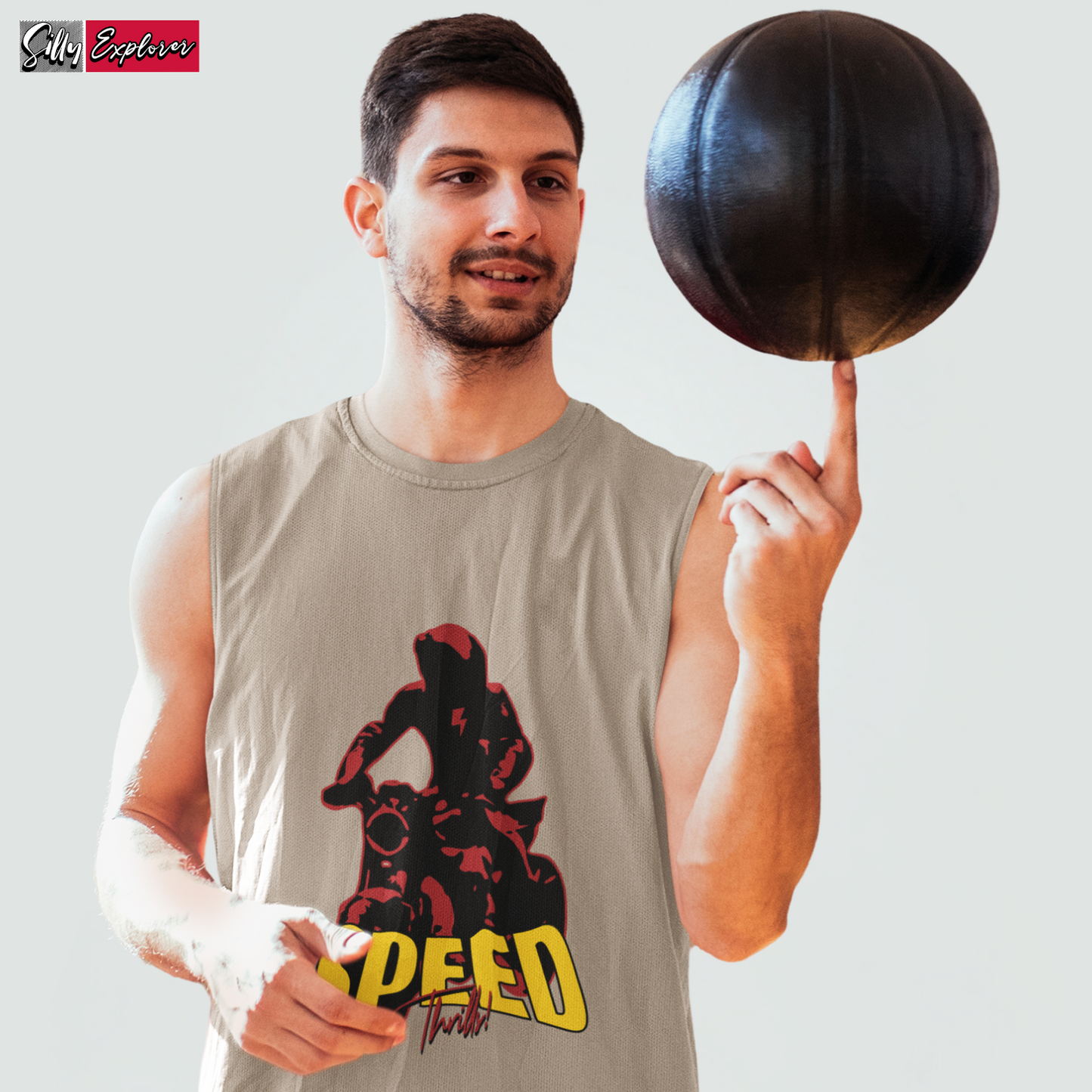 SillyExplorer_Men_Sleeveless_T-Shirt__Grey_Speed_Thrills