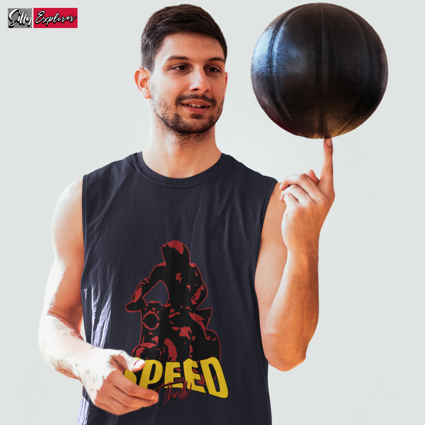 SillyExplorer_Men_Sleeveless_T-Shirt__Navy_Speed_Thrills