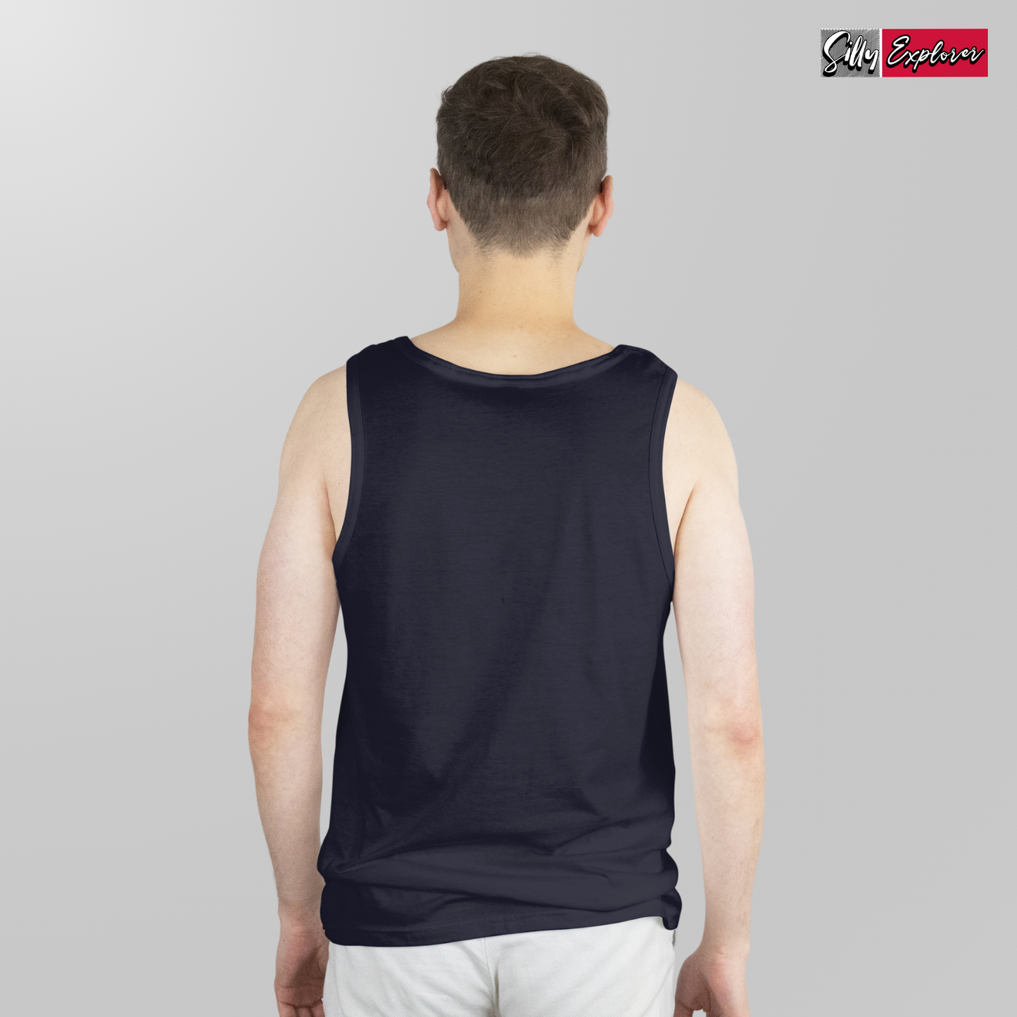 SillyExplorer_Men_Sleeveless_T-Shirt__Navy_Blue_Born_Rider