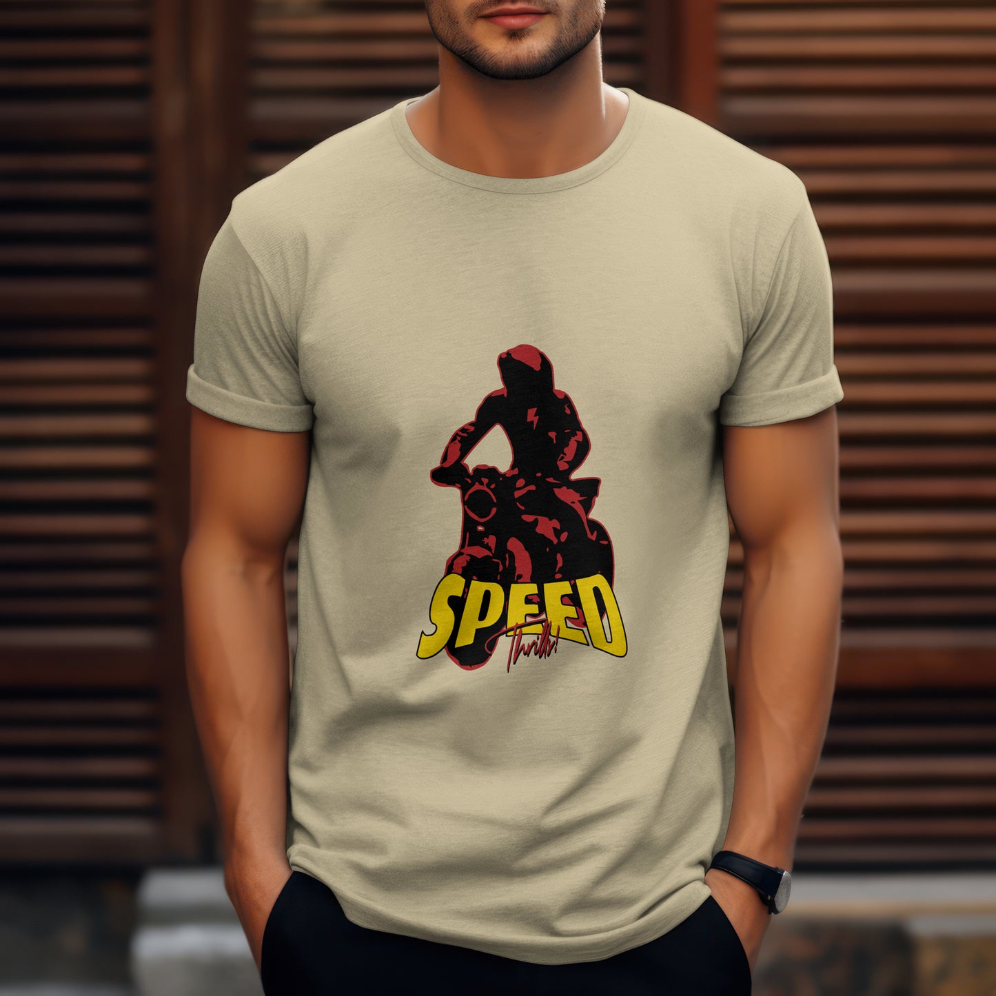 SillyExplorer_Classic_Crewneck_T-Shirt__Beige_Speed_Thrills