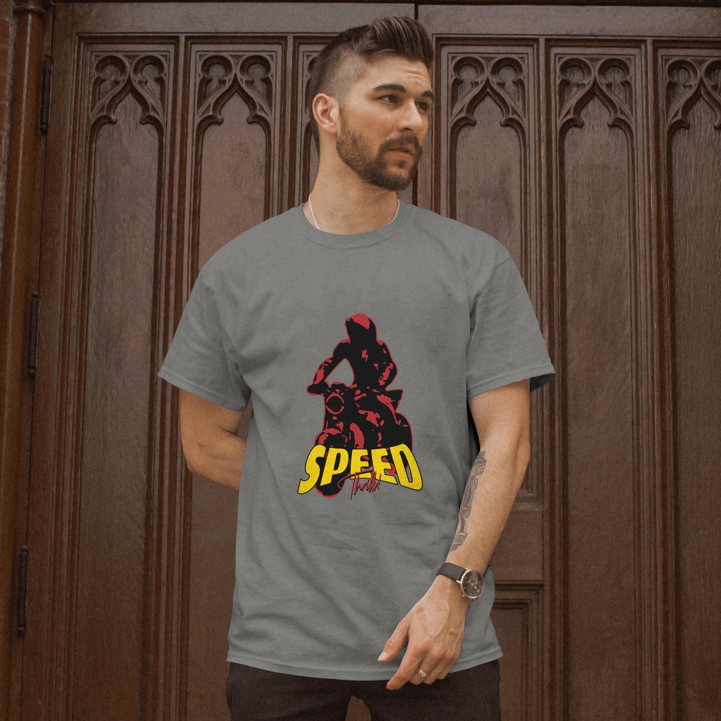 SillyExplorer_Classic_Crewneck_T-Shirt__Charcoal_Speed_Thrills