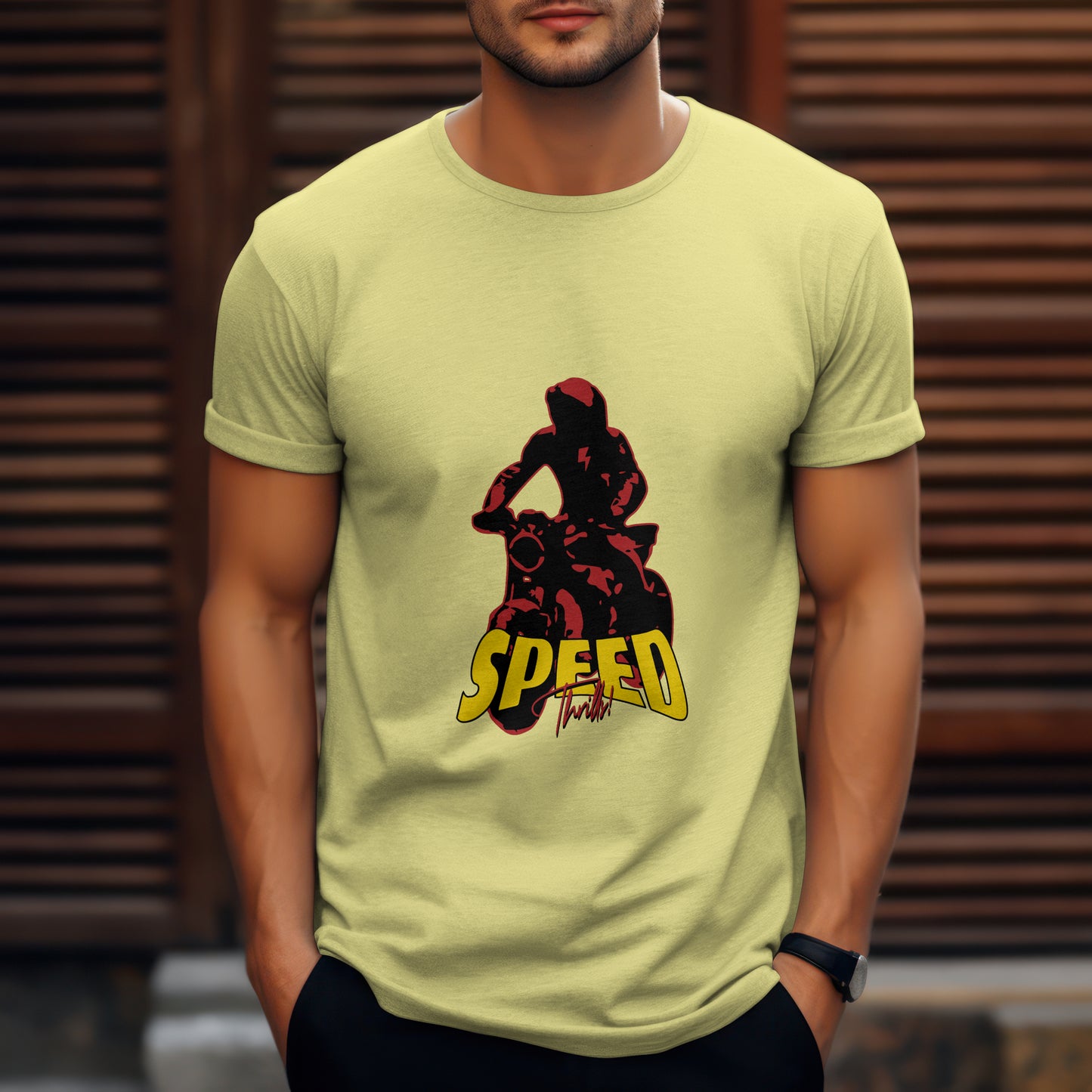 SillyExplorer_Classic_Crewneck_T-Shirt__Yellow_Speed_Thrills