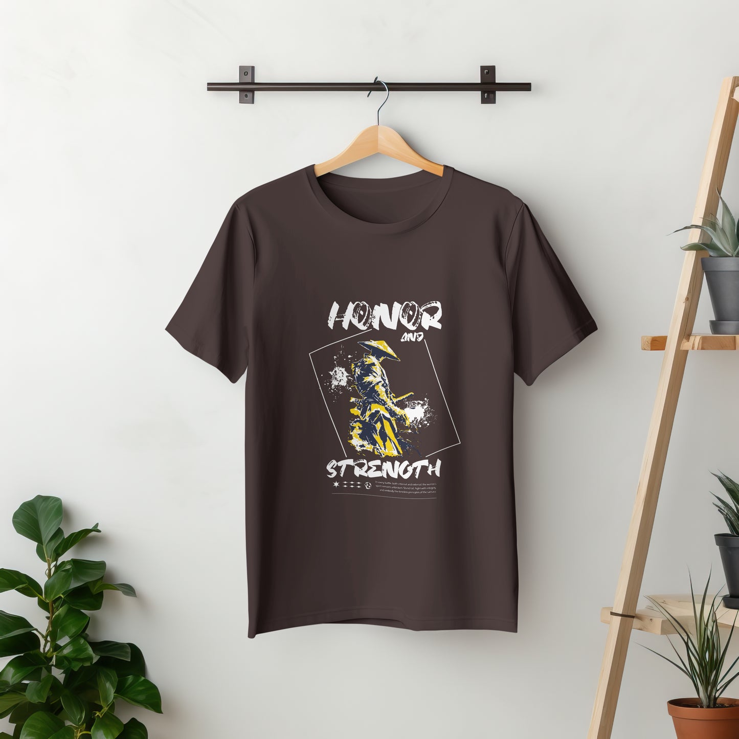 SillyExplorer_Classic_Crewneck_T-Shirt__Coffee_Samurai_Honor