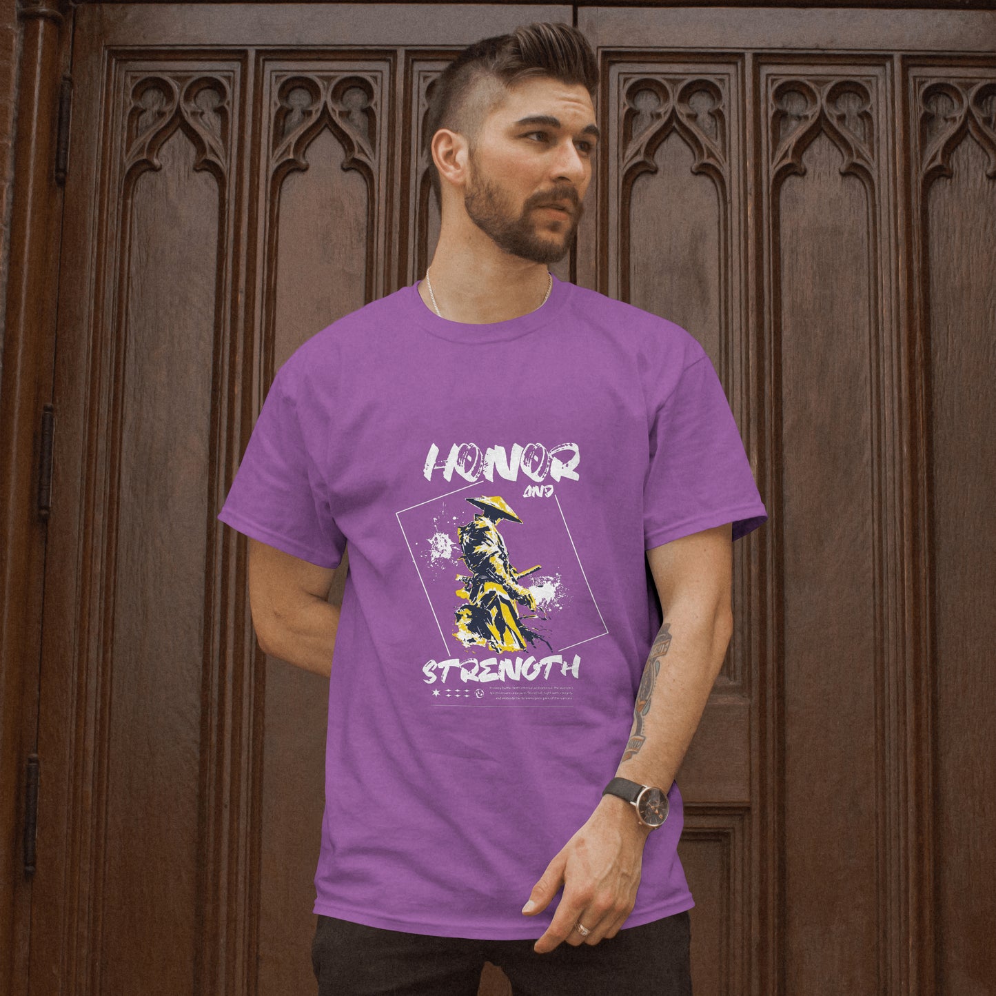 SillyExplorer_Classic_Crewneck_T-Shirt__Purple_Samurai_Honor
