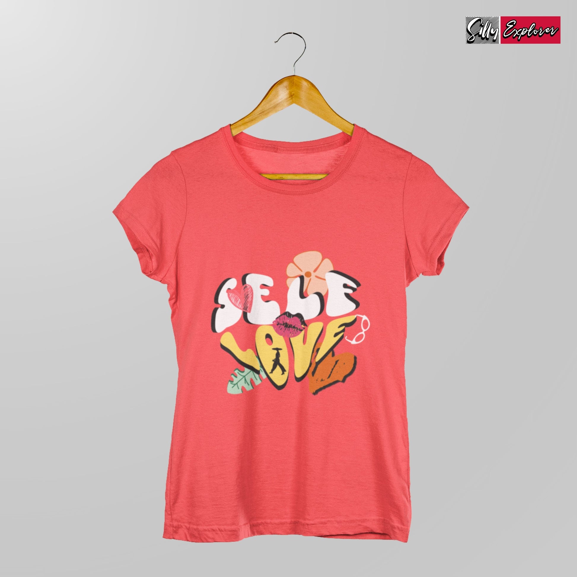 SillyExplorer_Classic_Crewneck_T-Shirt__Red_Self_Love