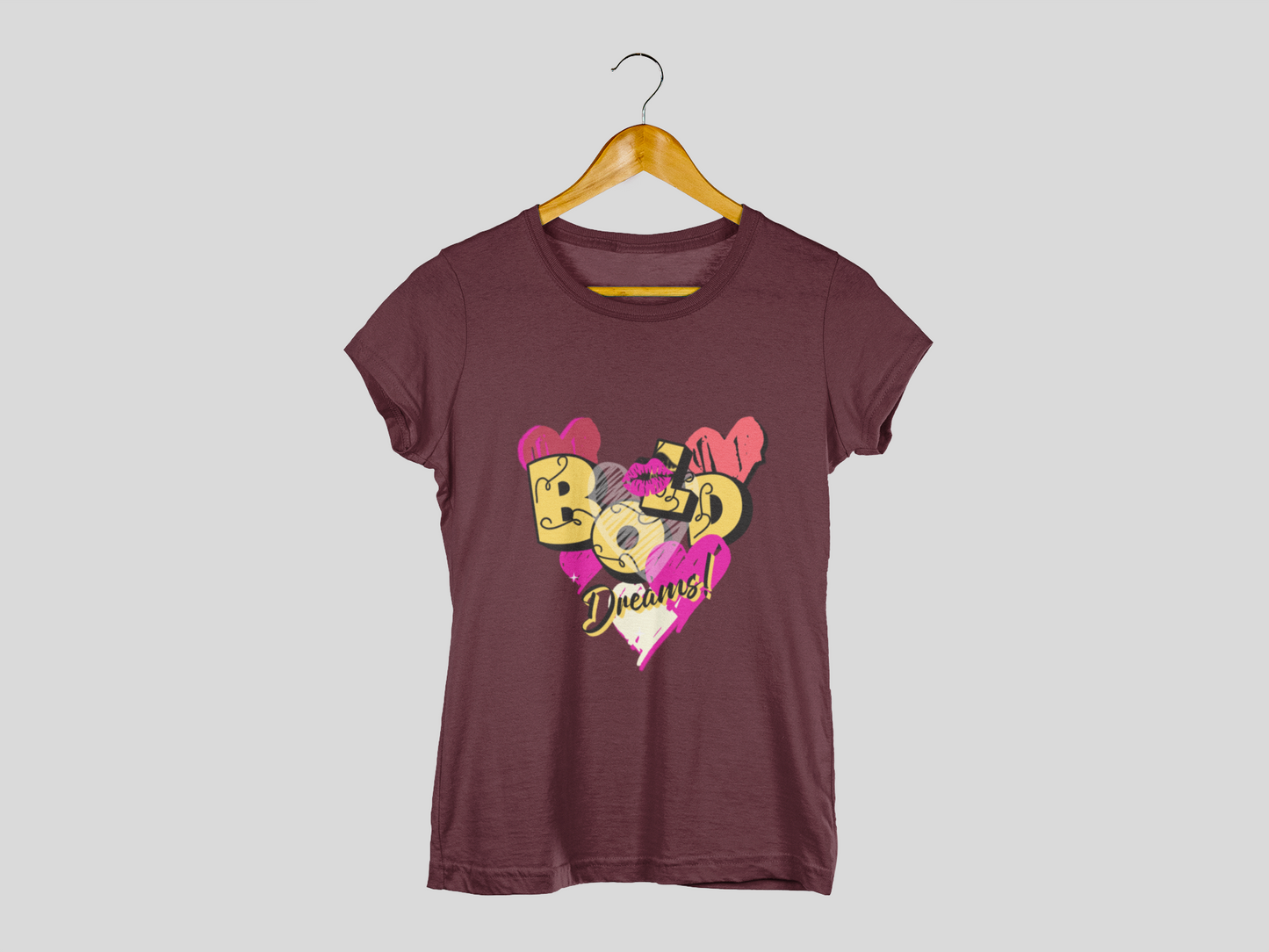 SillyExplorer_Classic_Crewneck_T-Shirt__Maroon_Bold_Dreams