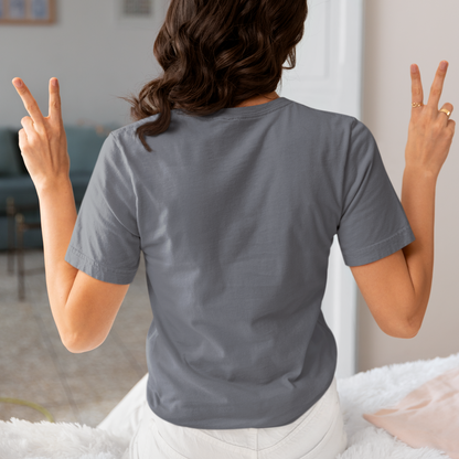 SillyExplorer_Classic_Crewneck_T-Shirt__Charcoal_Solo_Backpacker