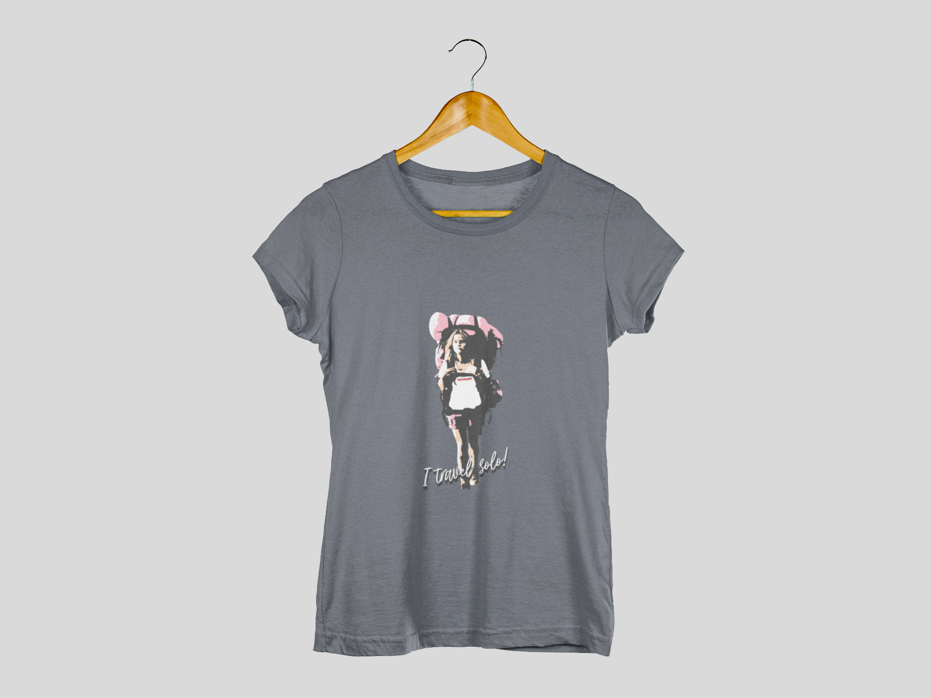 SillyExplorer_Classic_Crewneck_T-Shirt__Charcoal_Solo_Backpacker