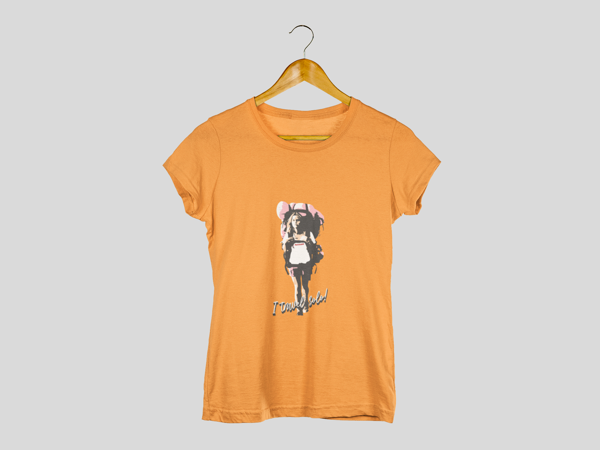 SillyExplorer_Classic_Crewneck_T-Shirt__Orange_Solo_Backpacker