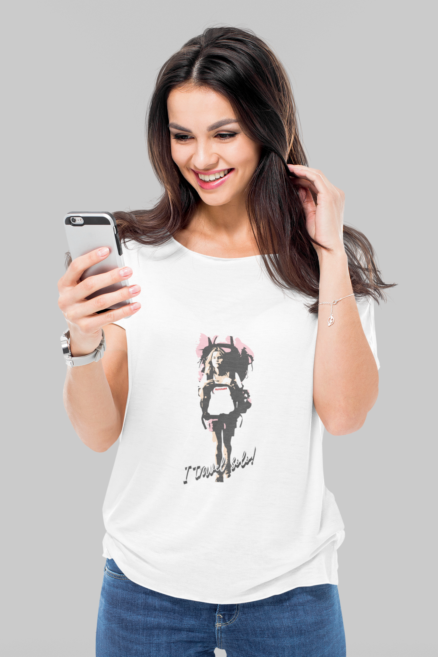 SillyExplorer_Classic_Crewneck_T-Shirt__White_Solo_Backpacker