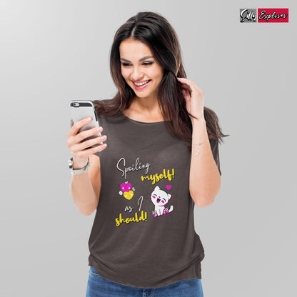 SillyExplorer_Classic_Crewneck_T-Shirt__Coffee_Spoiling_Myself