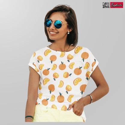 Orange Glow Printed T-Shirt