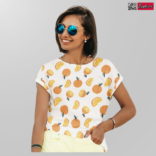 Orange Glow Printed T-Shirt