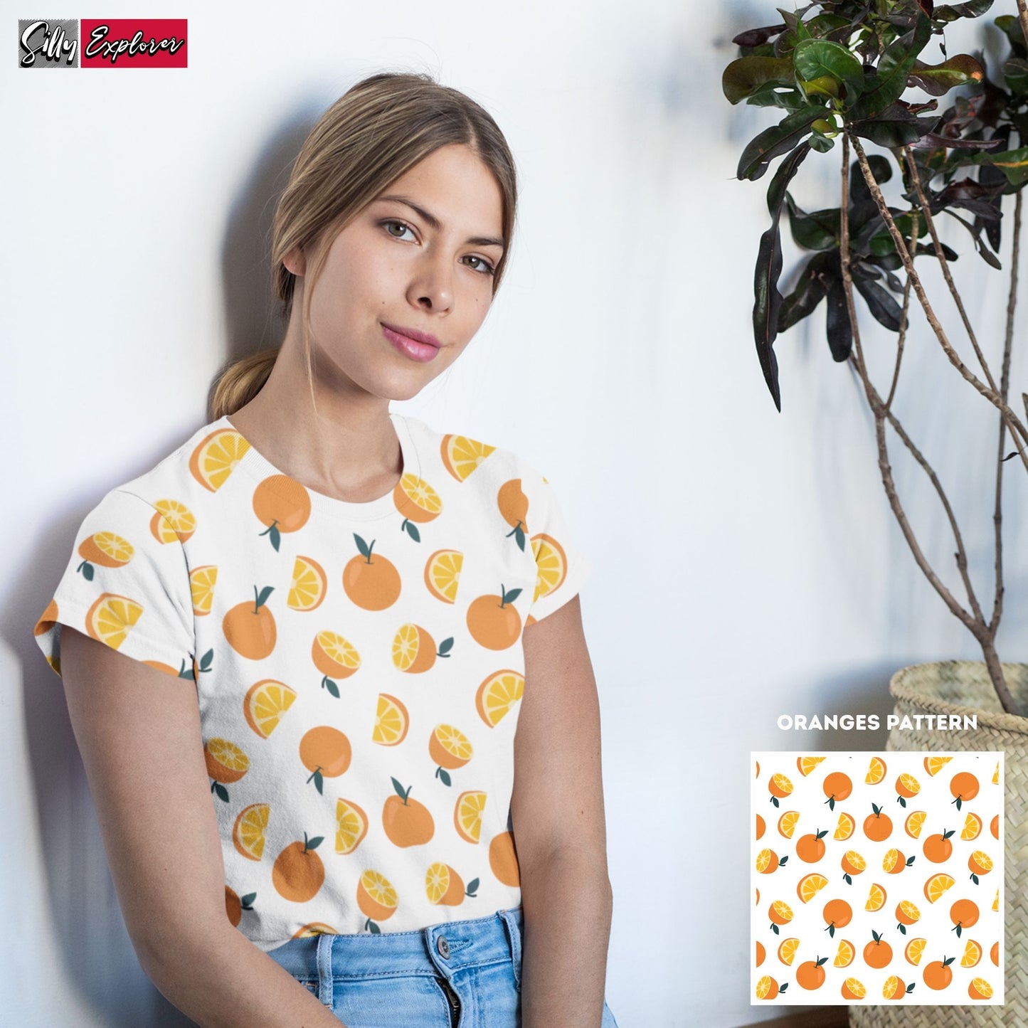 Orange Glow Printed T-Shirt