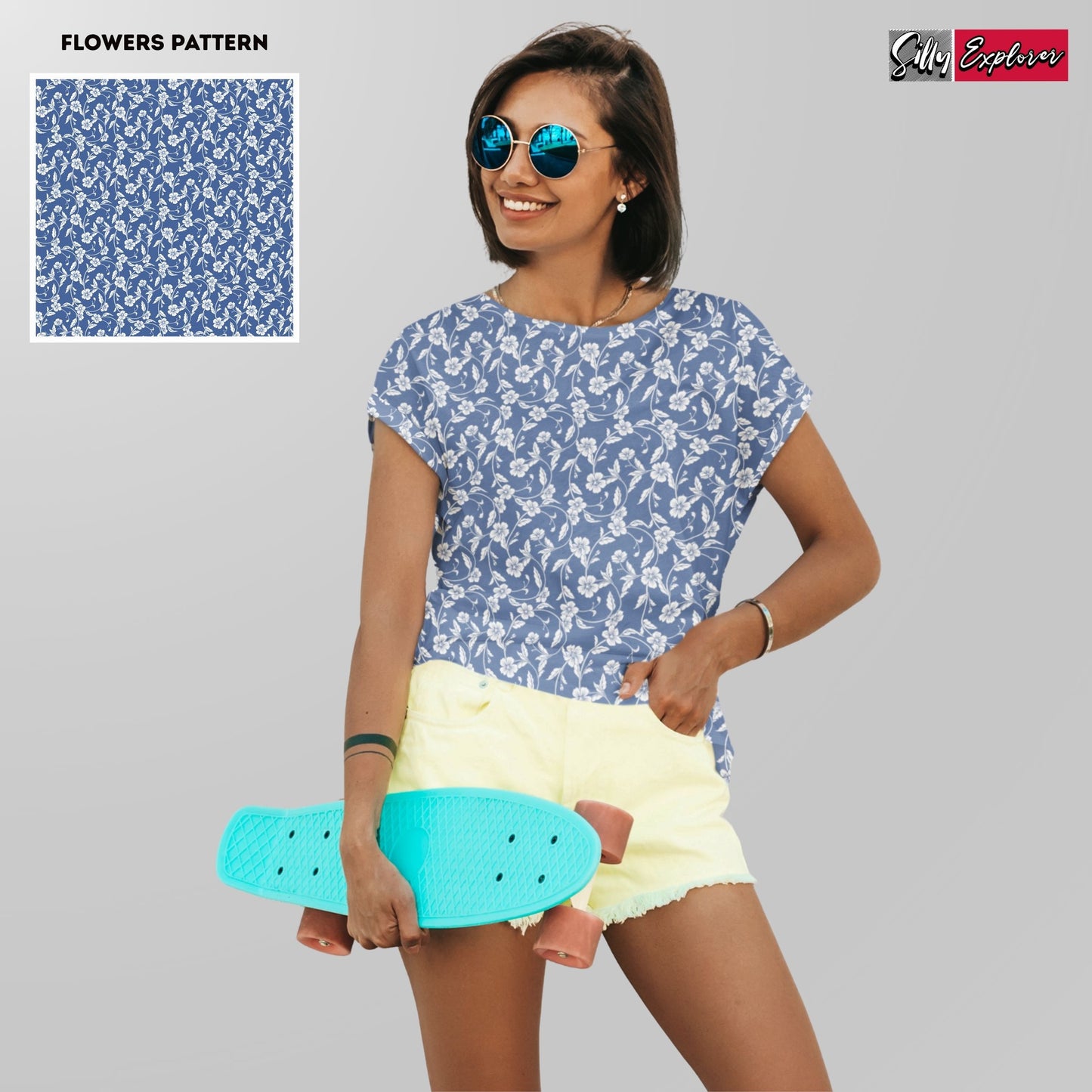 Dreamy Flowers Printed T-Shirt