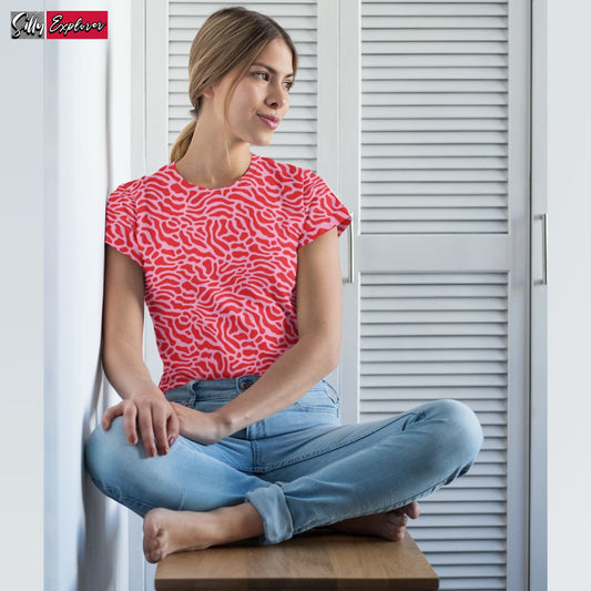 Serene Waves Printed T-Shirt