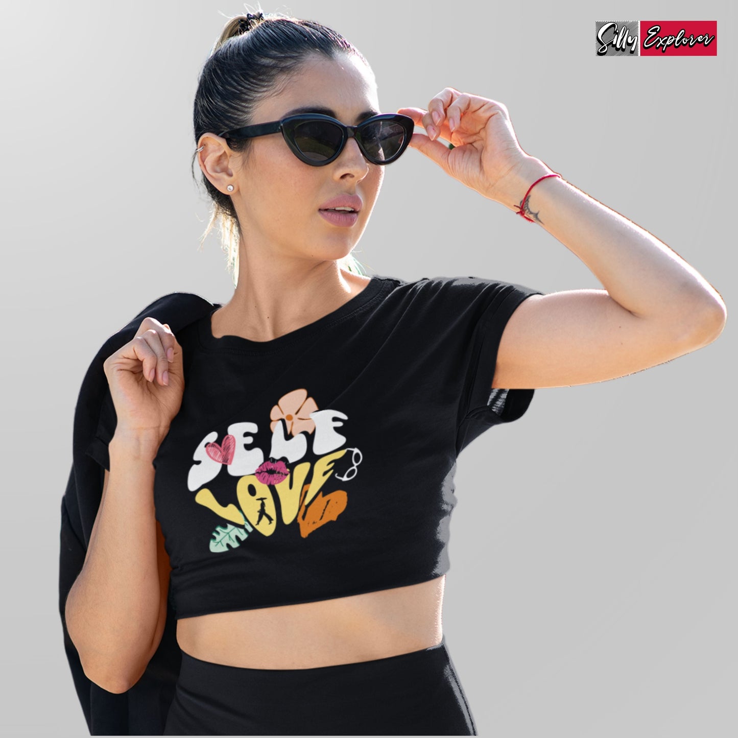 SillyExplorer_Crop_Top__Black_Self_Love